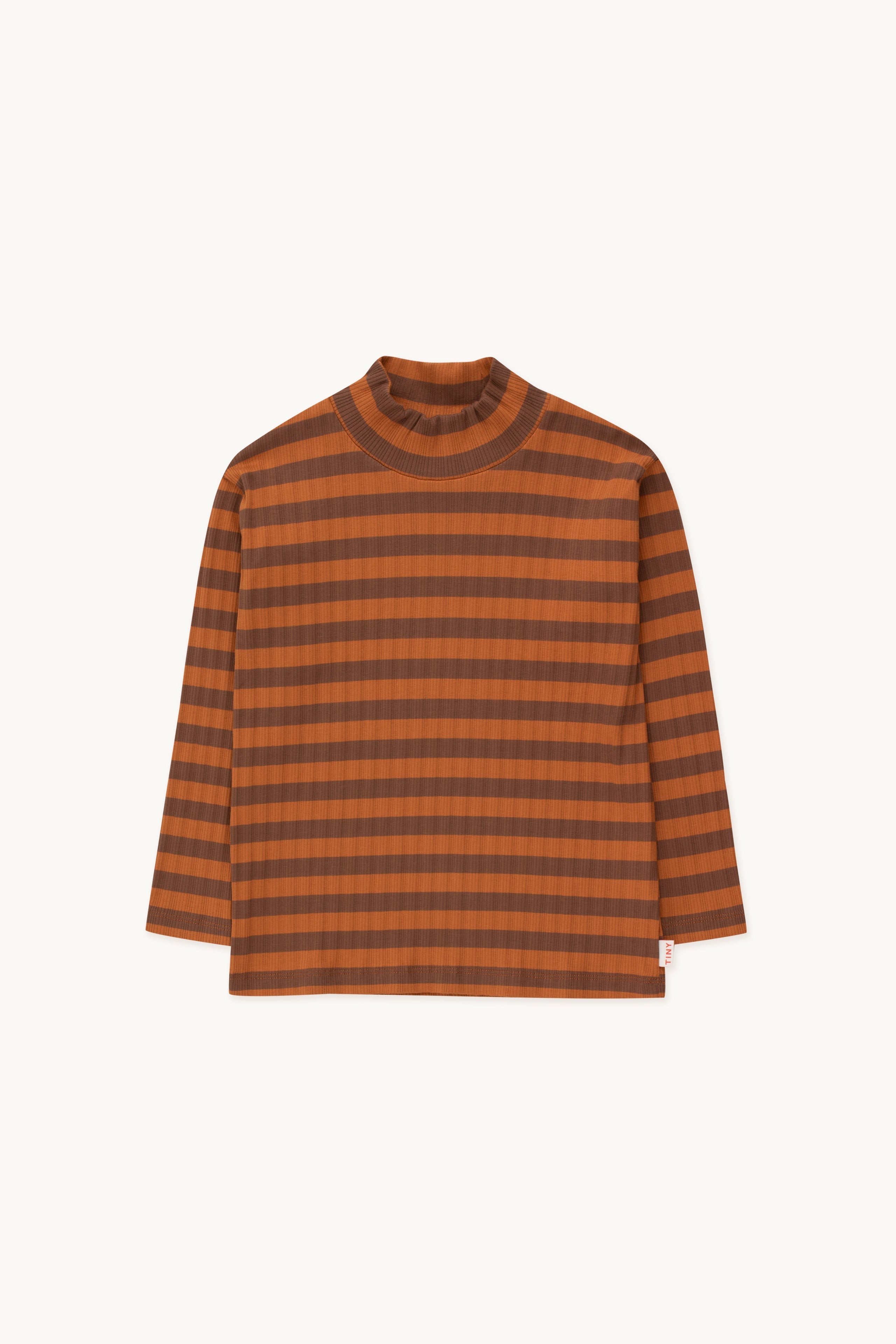 STRIPES MOCKNECK TEE
