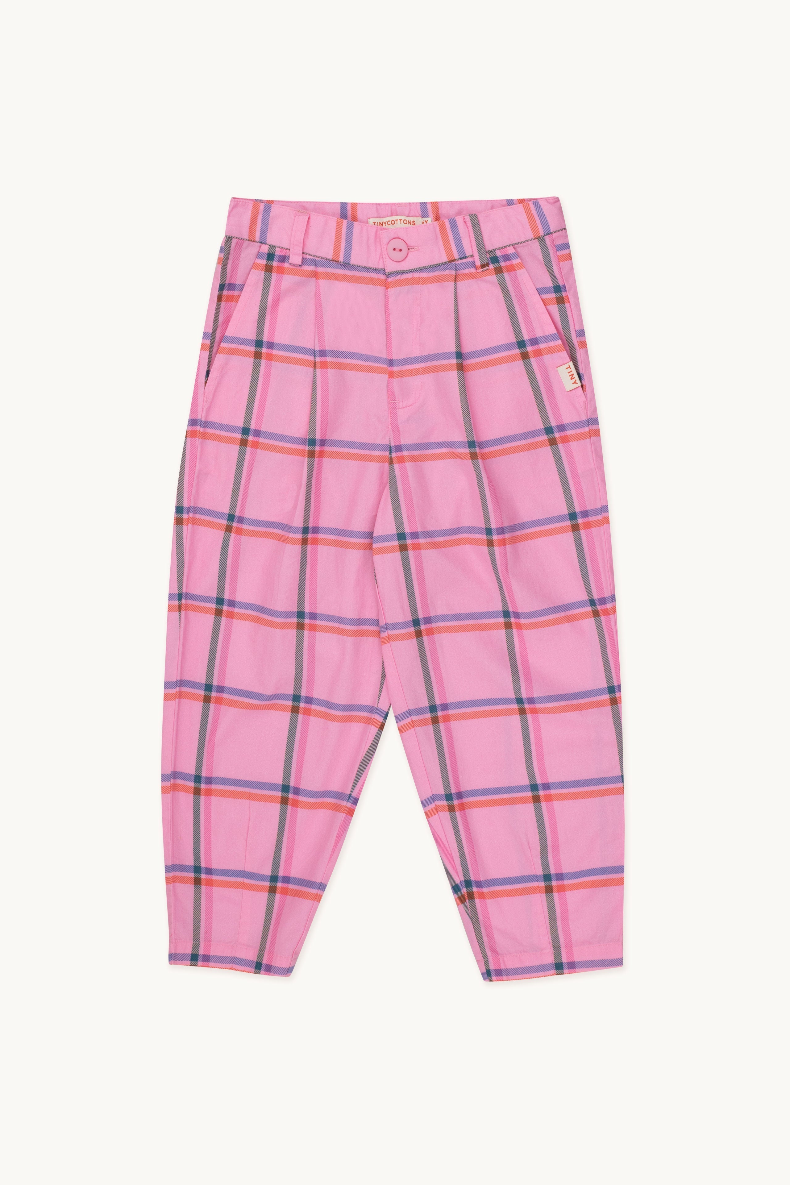 CHECK PLEATED PANT