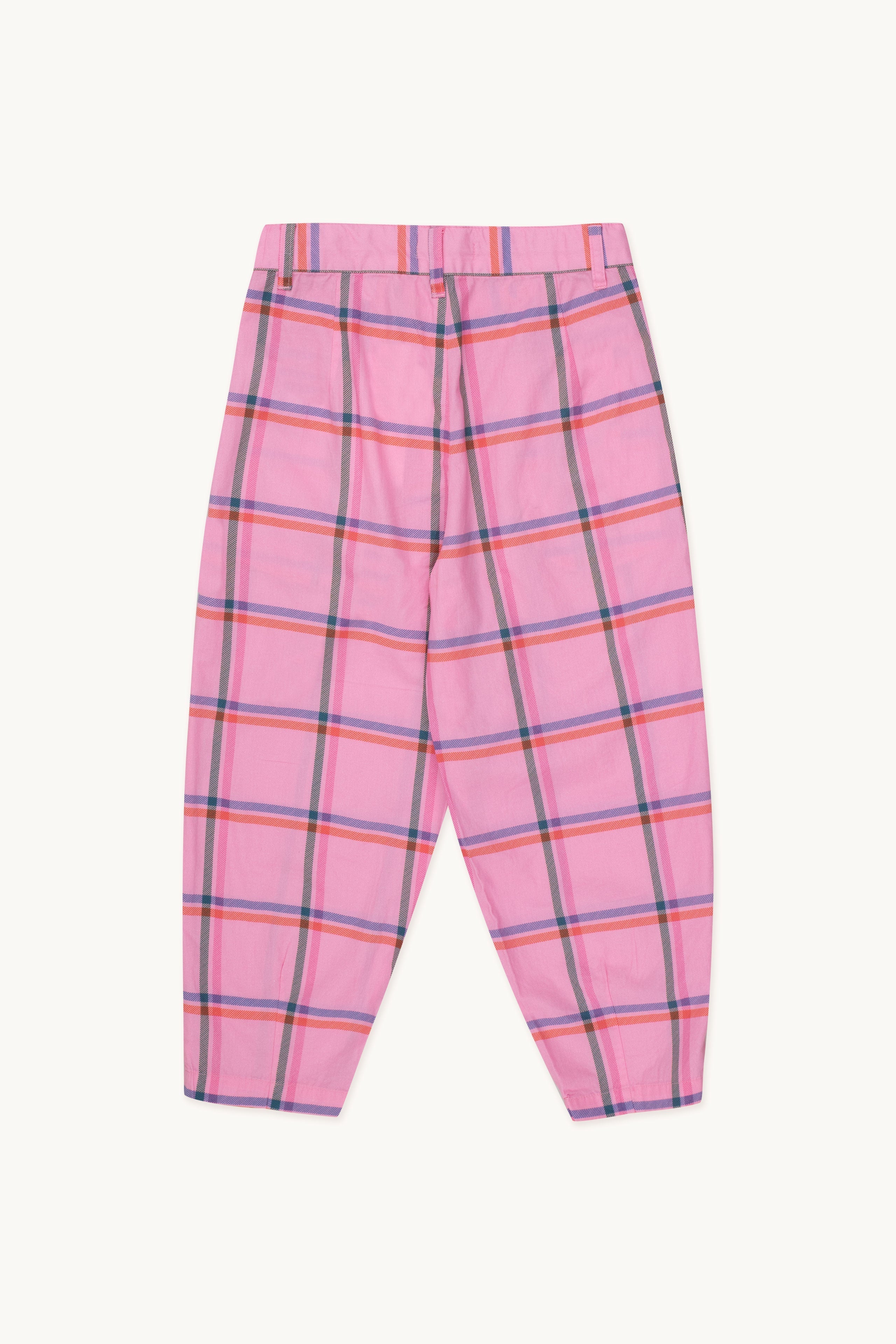 CHECK PLEATED PANT