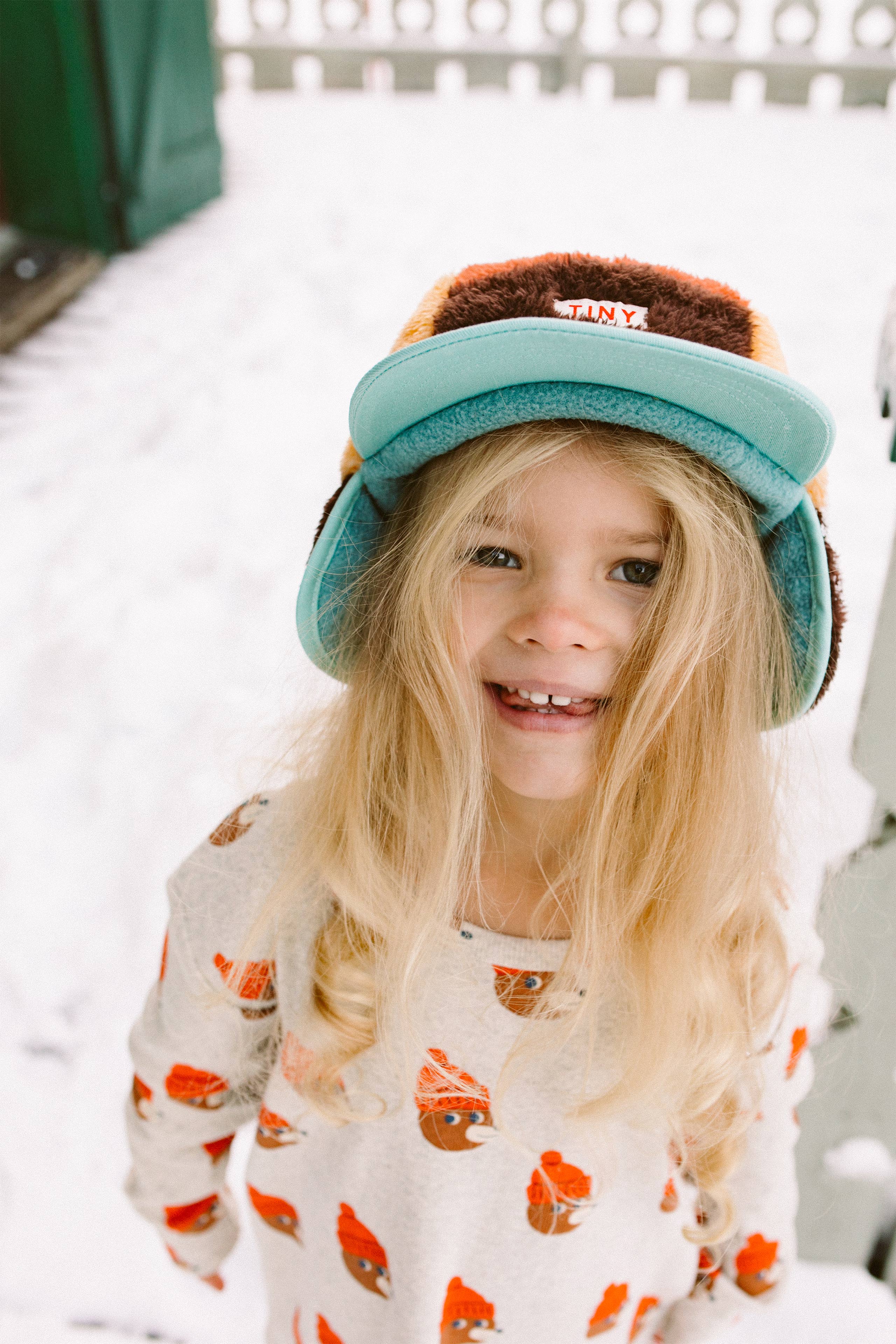 COLOR BLOCK POLAR SHERPA CAP