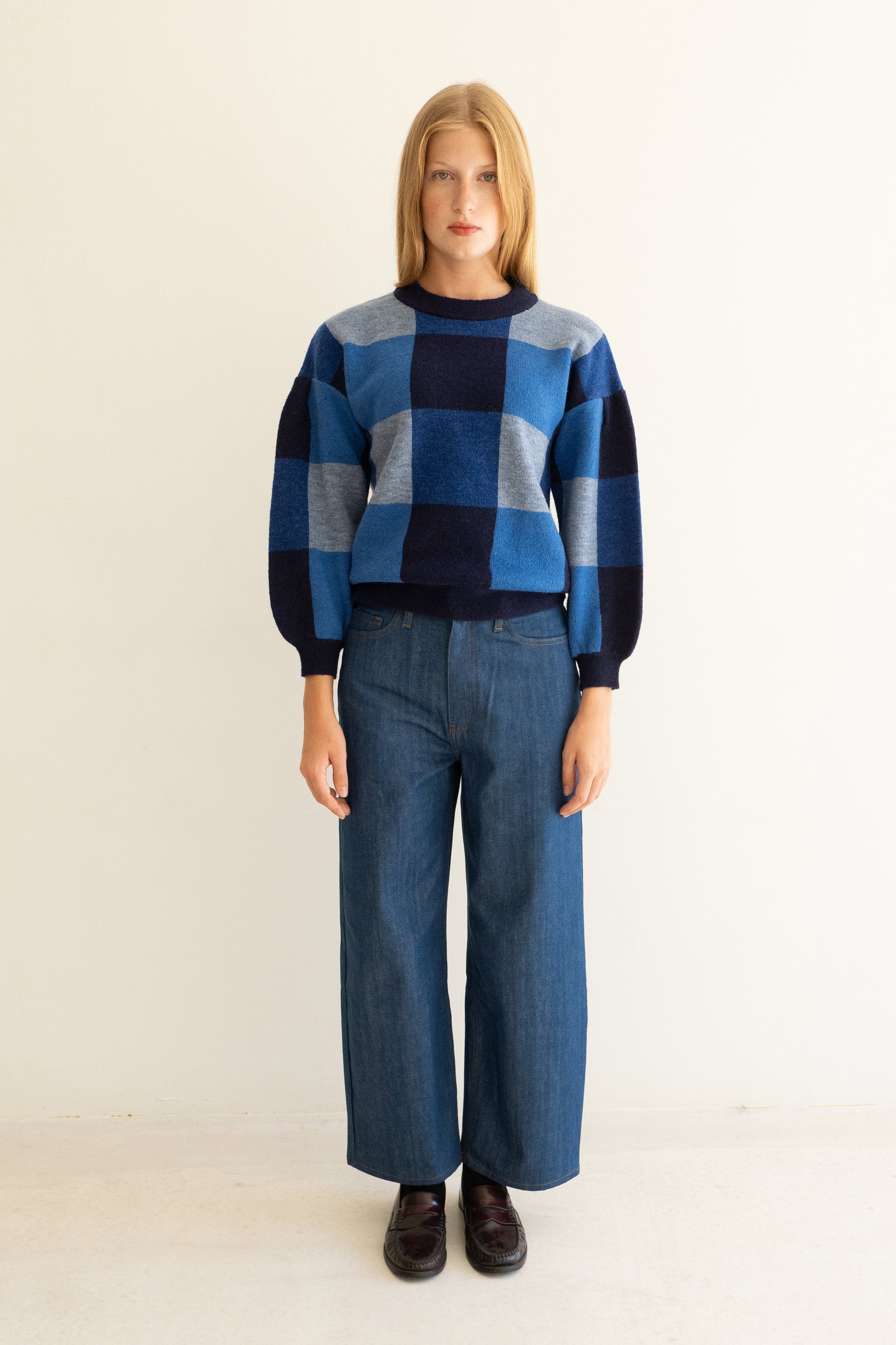 ALINA CHECK SWEATER