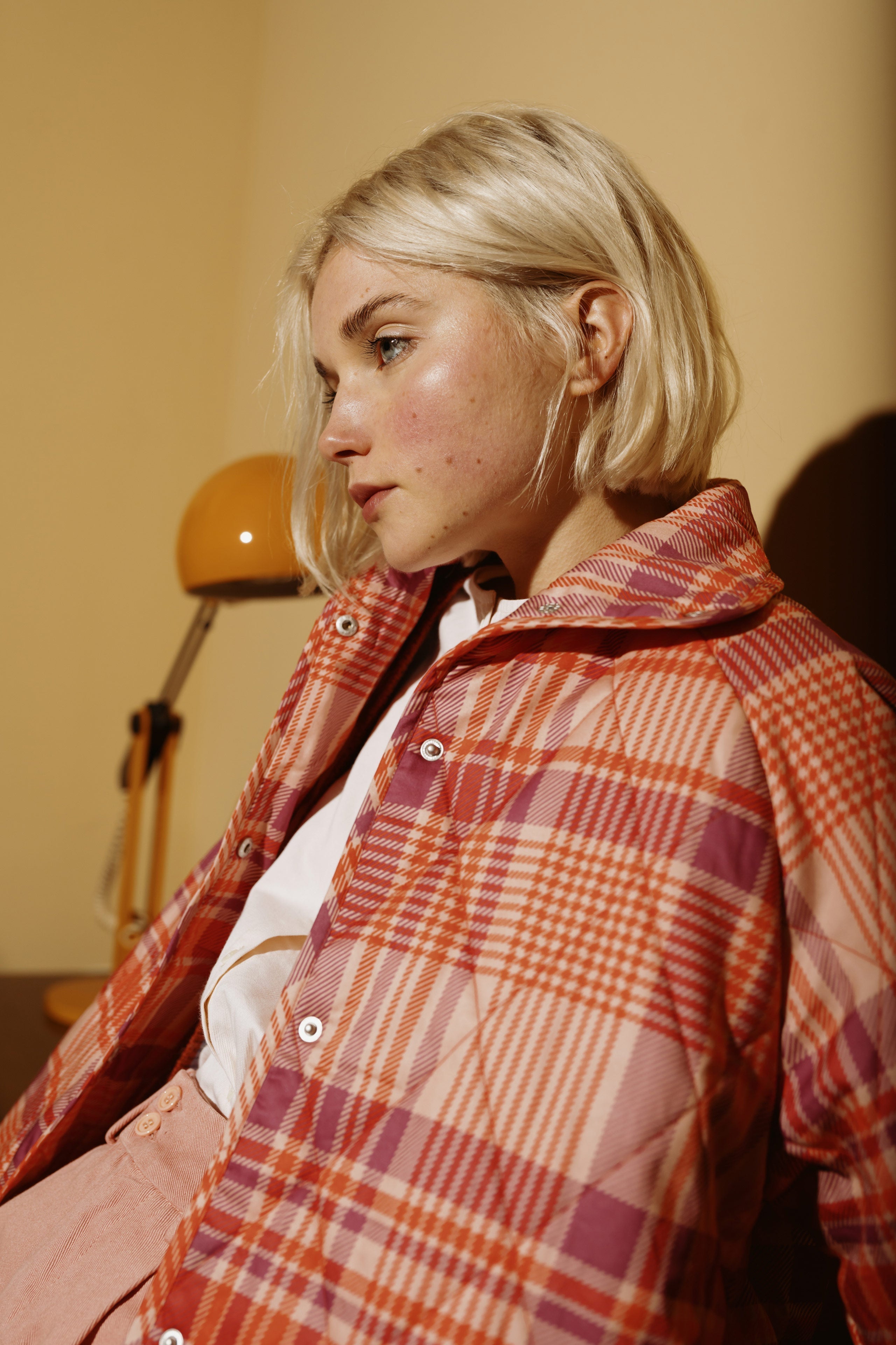 CHECK QUILTED JACKET