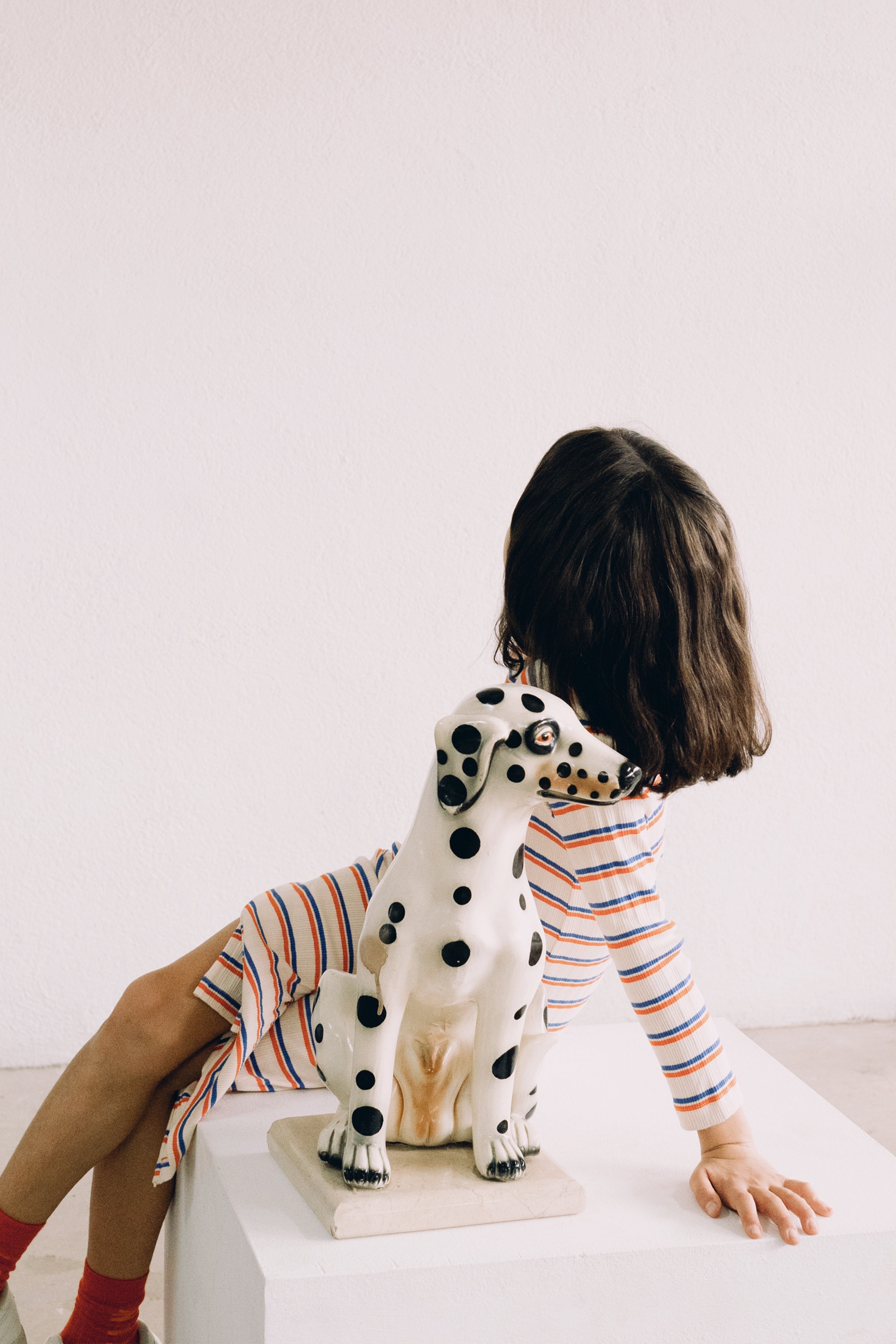 STRIPES MOCKNECK-KLEID