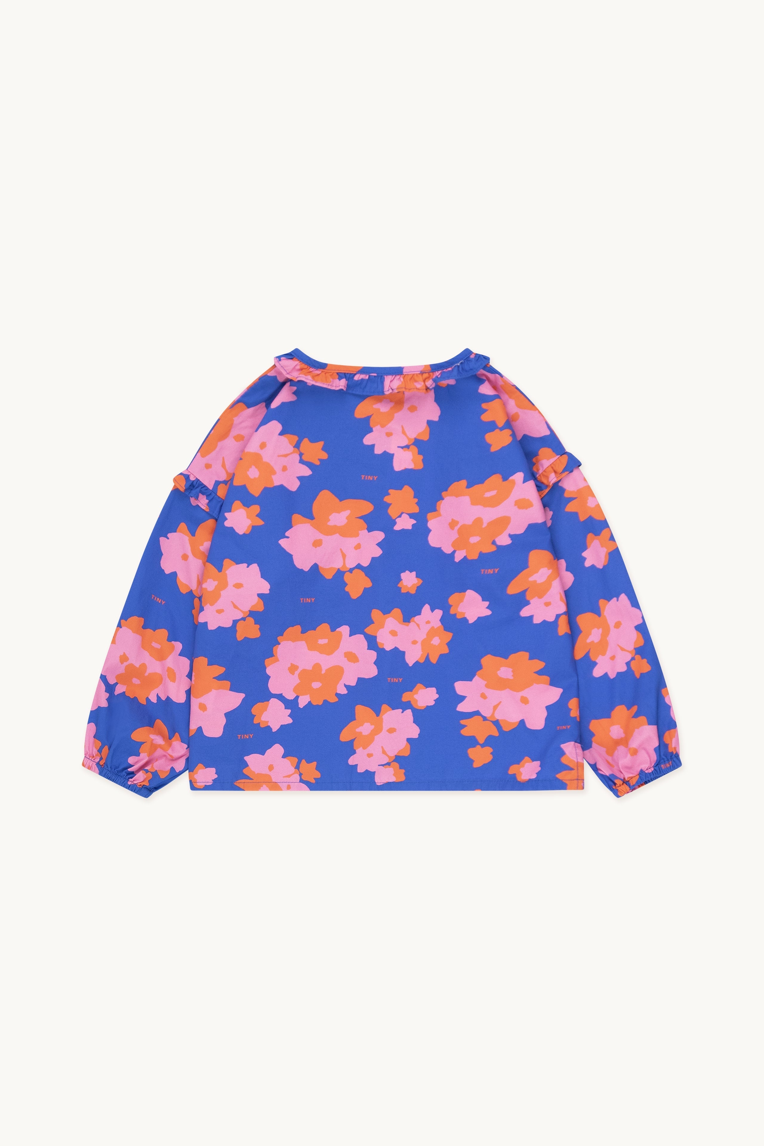FLOWERS FRILLED BLOUSE