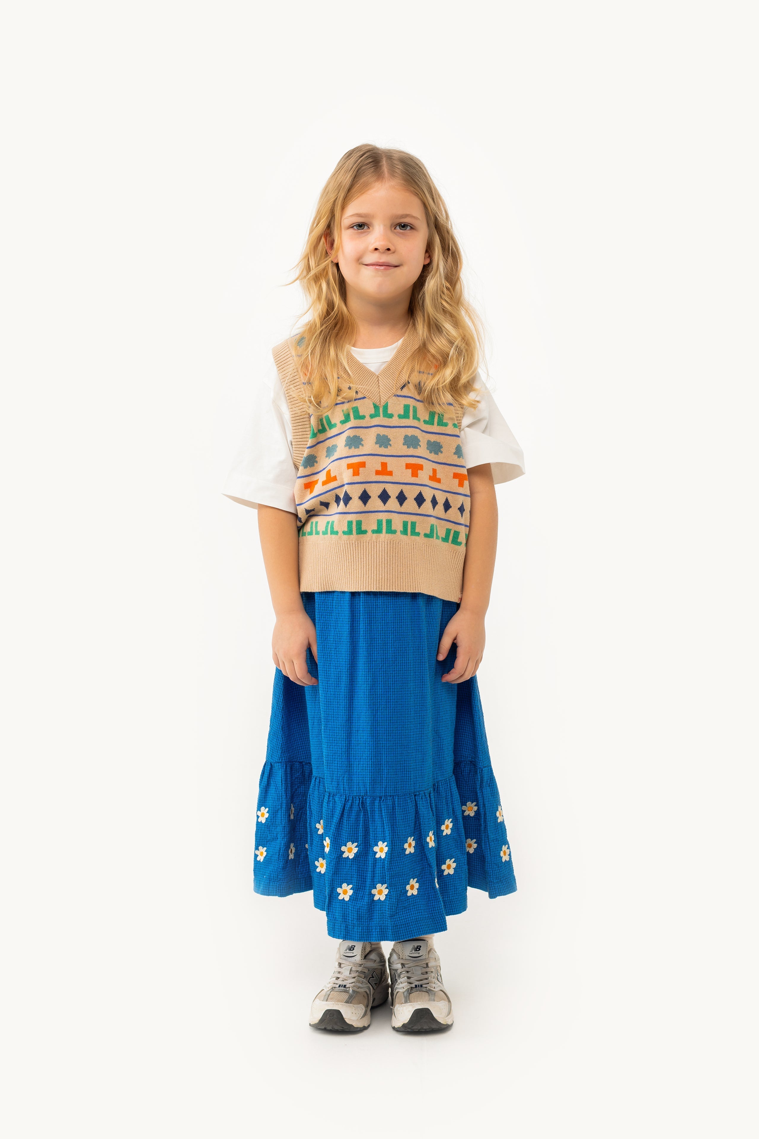 FALDA LARGA MARGARITAS