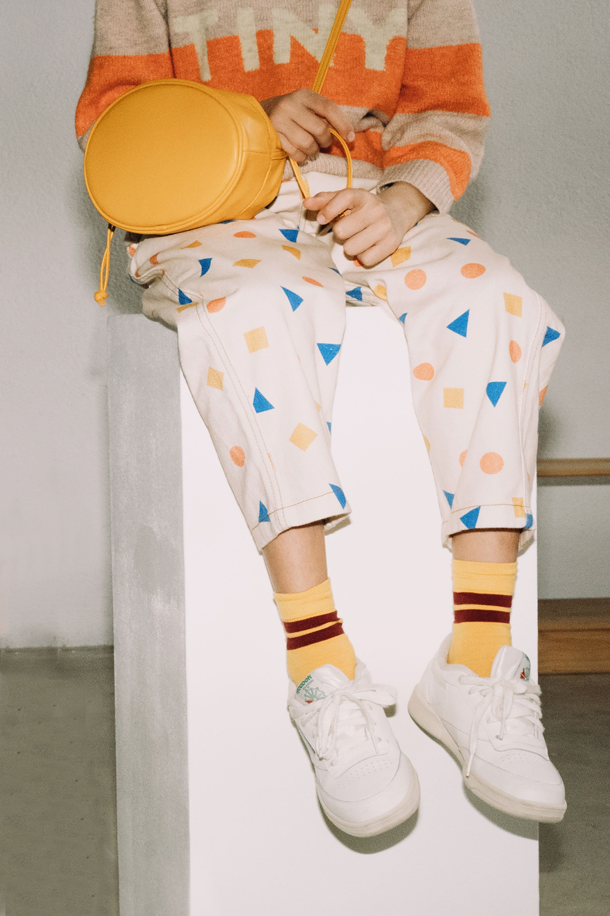 GEOMETRIC BARRREL PANT