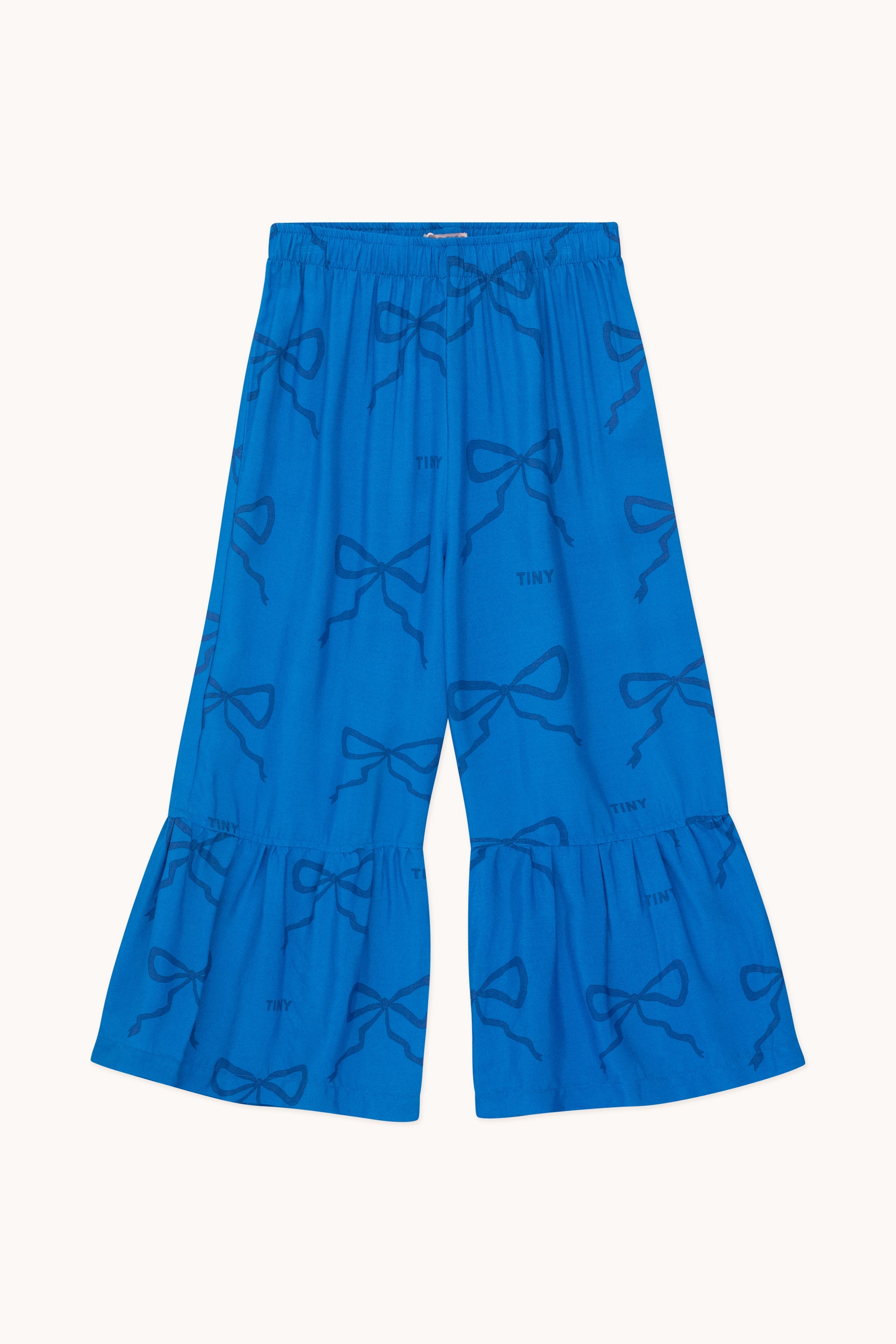 BOWS SATIN FRILL PANT