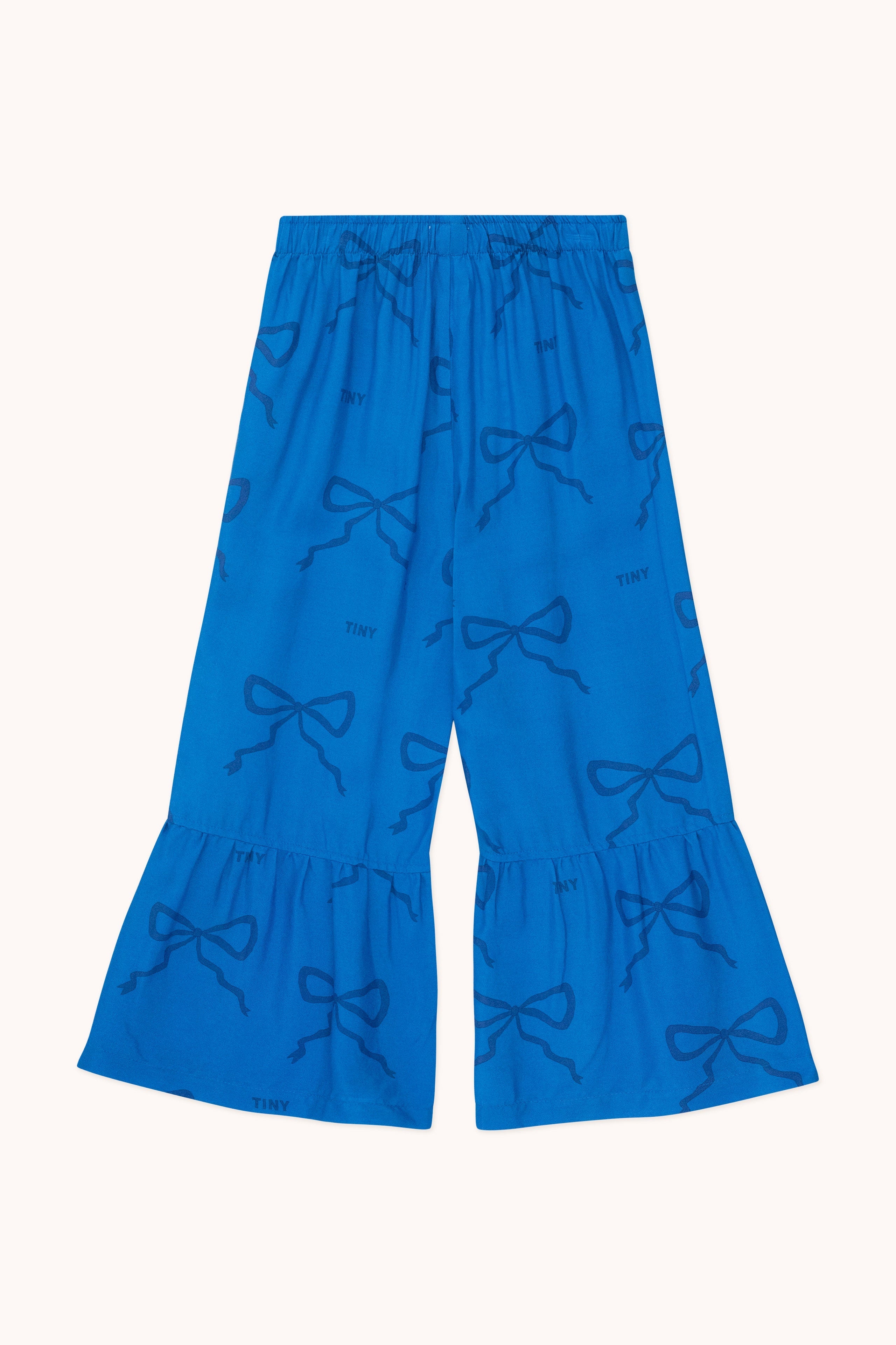 BOWS SATIN FRILL PANT