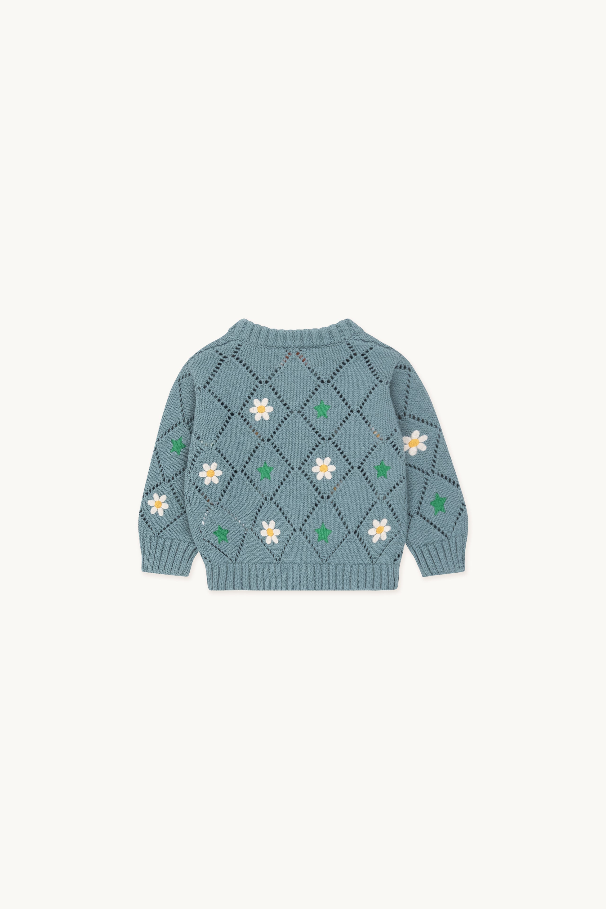 STARS AND FLOWERS BABY CARDIGAN