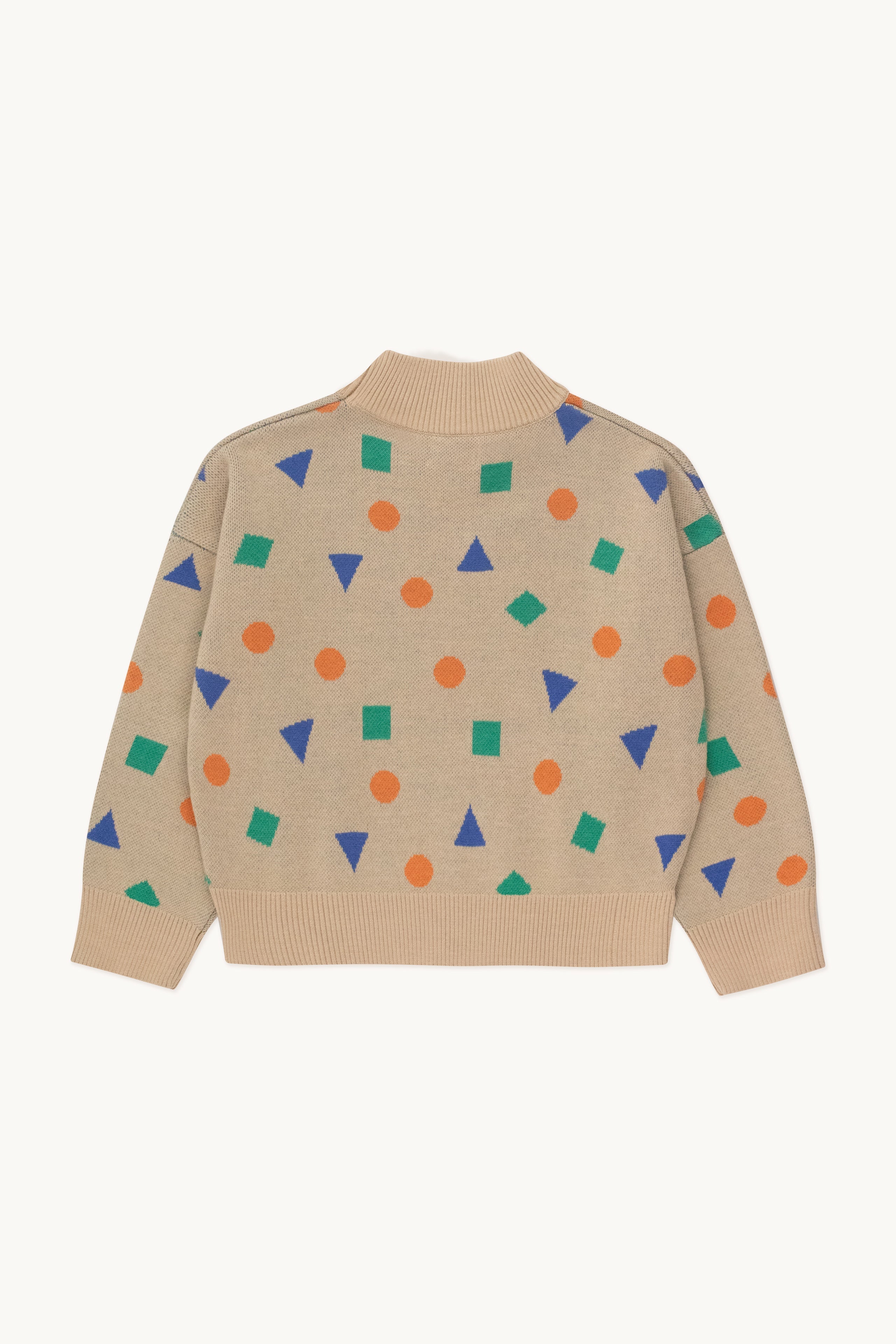 GEOMETRIC MOCKNECK SWEATER