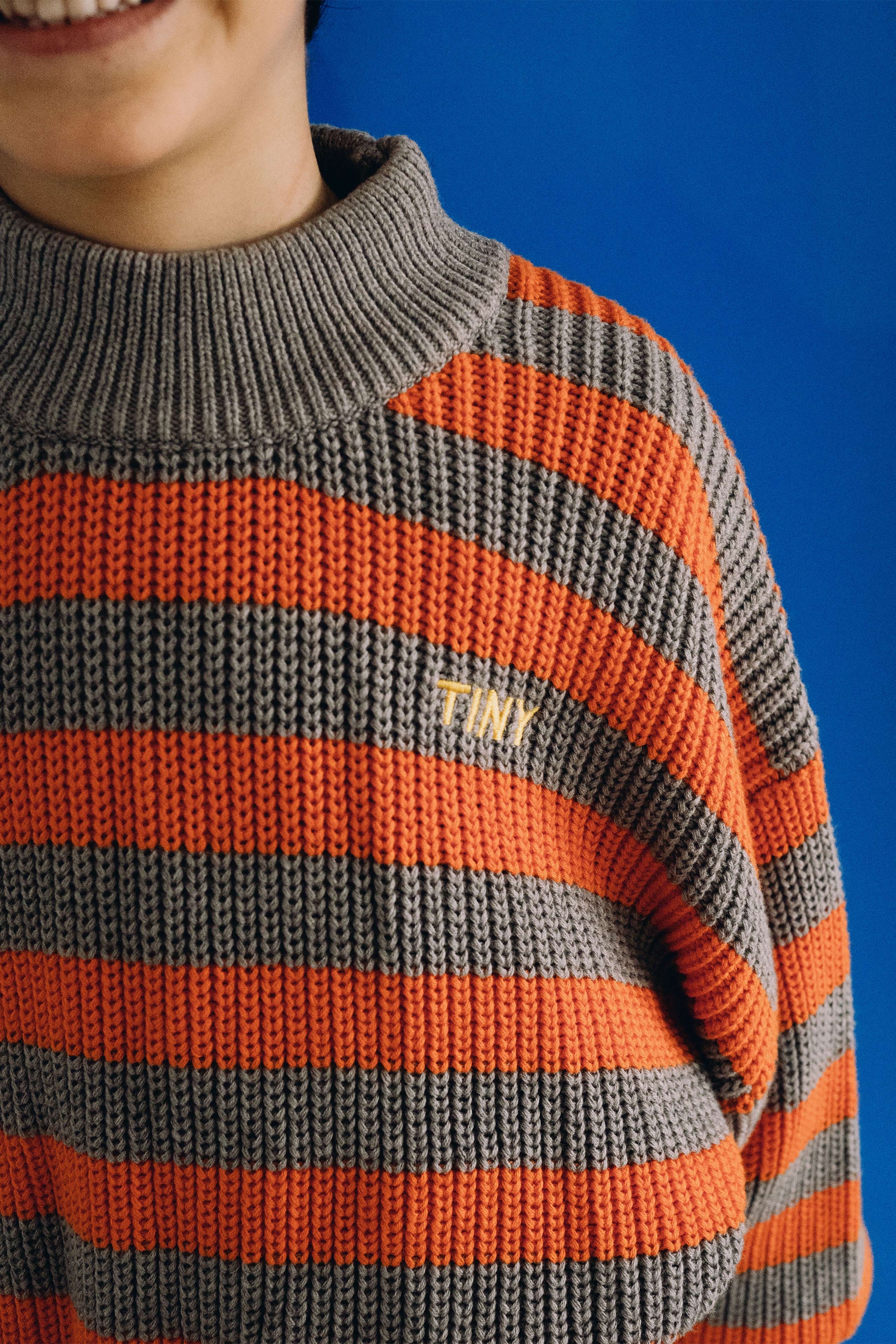 STRIPES MOCKNECK SWEATER