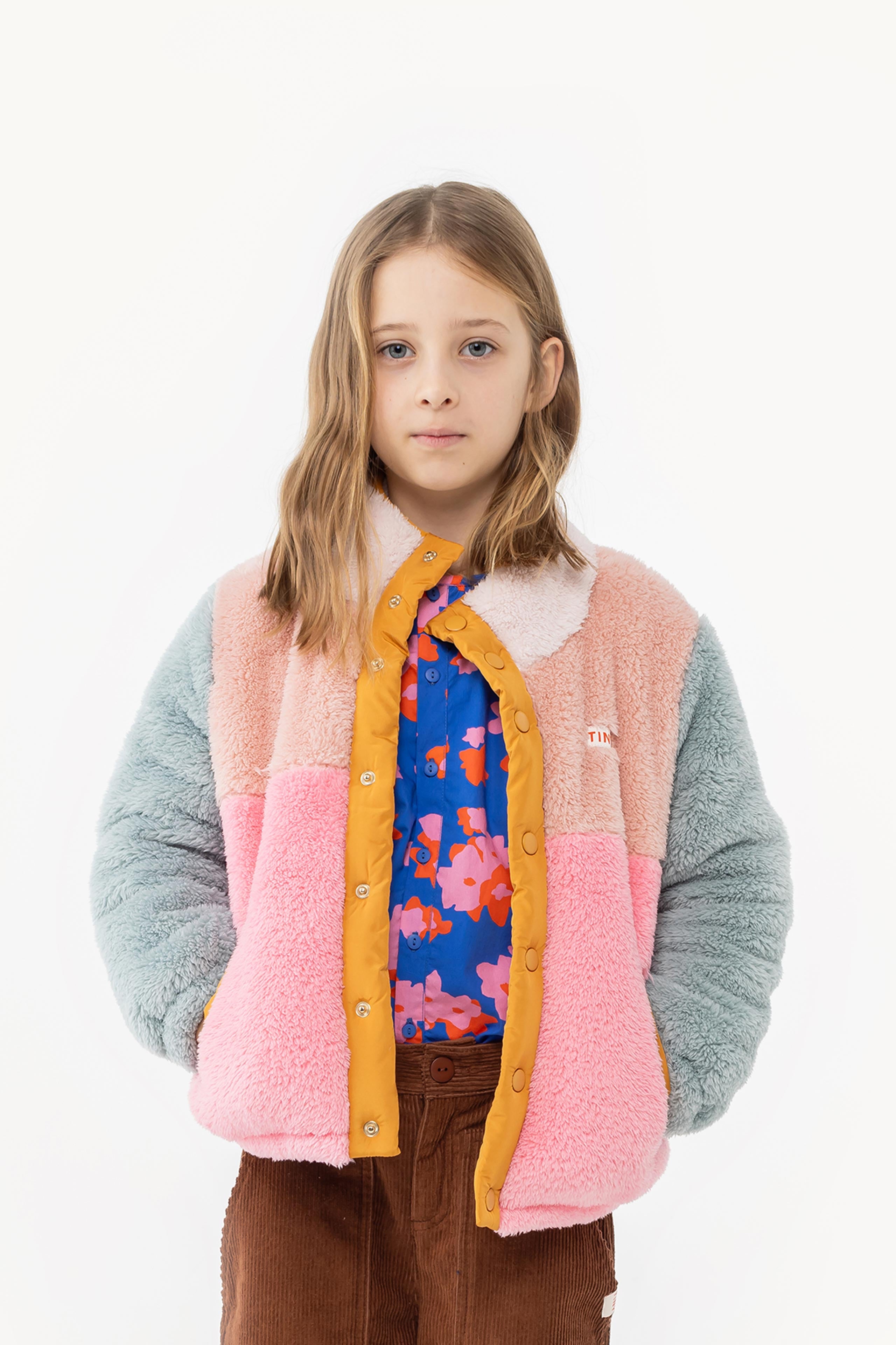 COLOR BLOCK POLARES SHERPA CHAQUETA