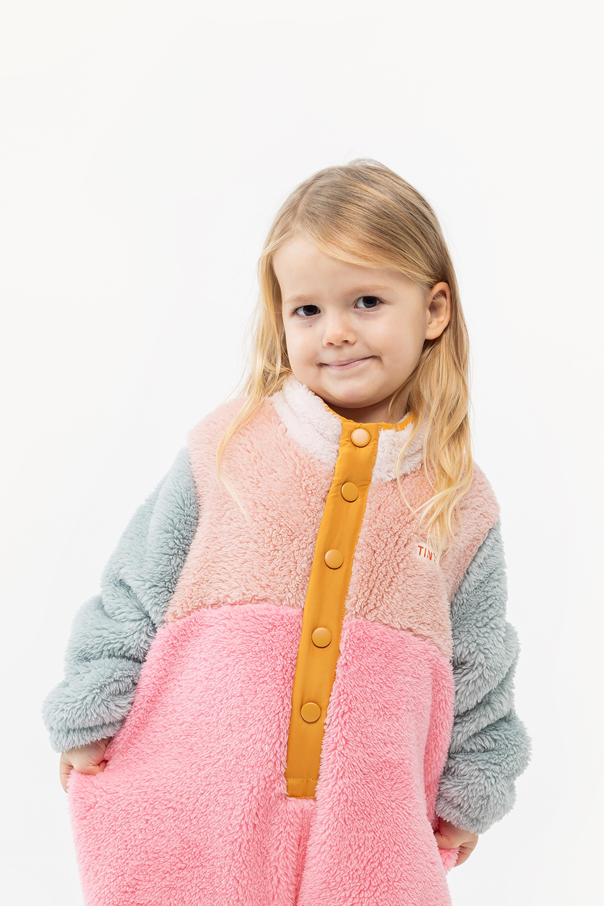 COLOR BLOCK POLAR SHERPA ONE-PIECE