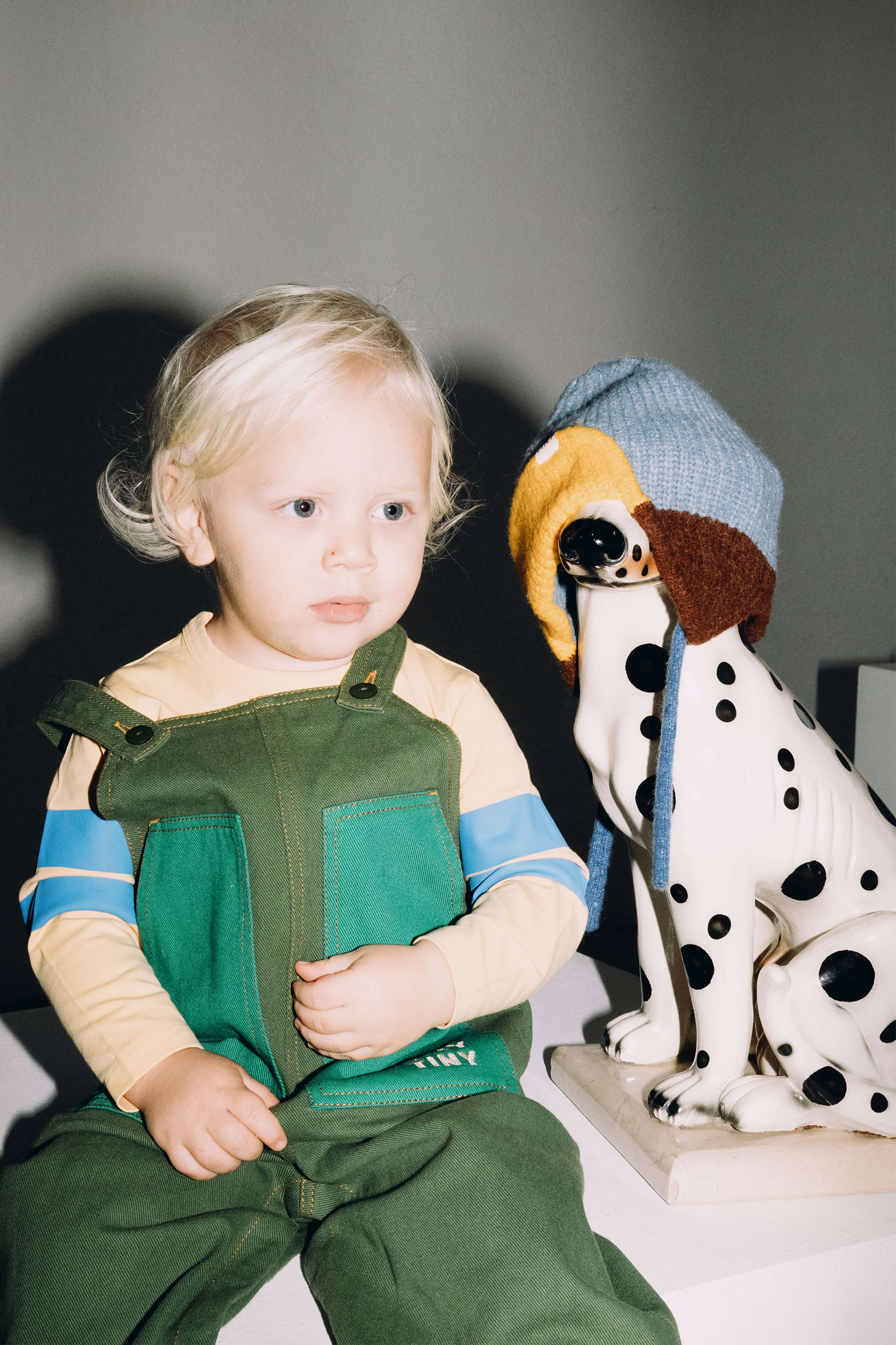 BABY COLOR BLOCKED DUNGAREE