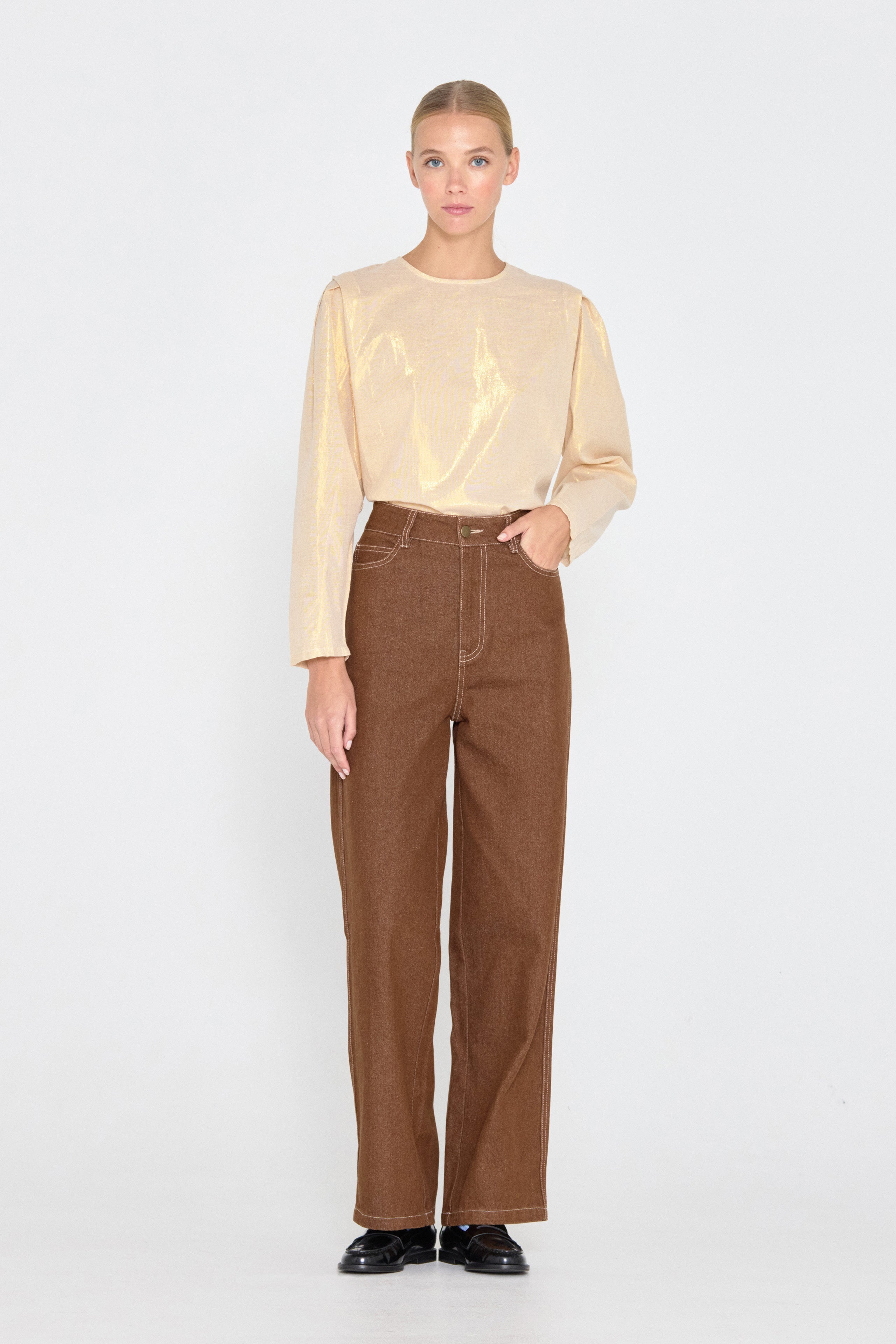 PLEATED BLOUSE