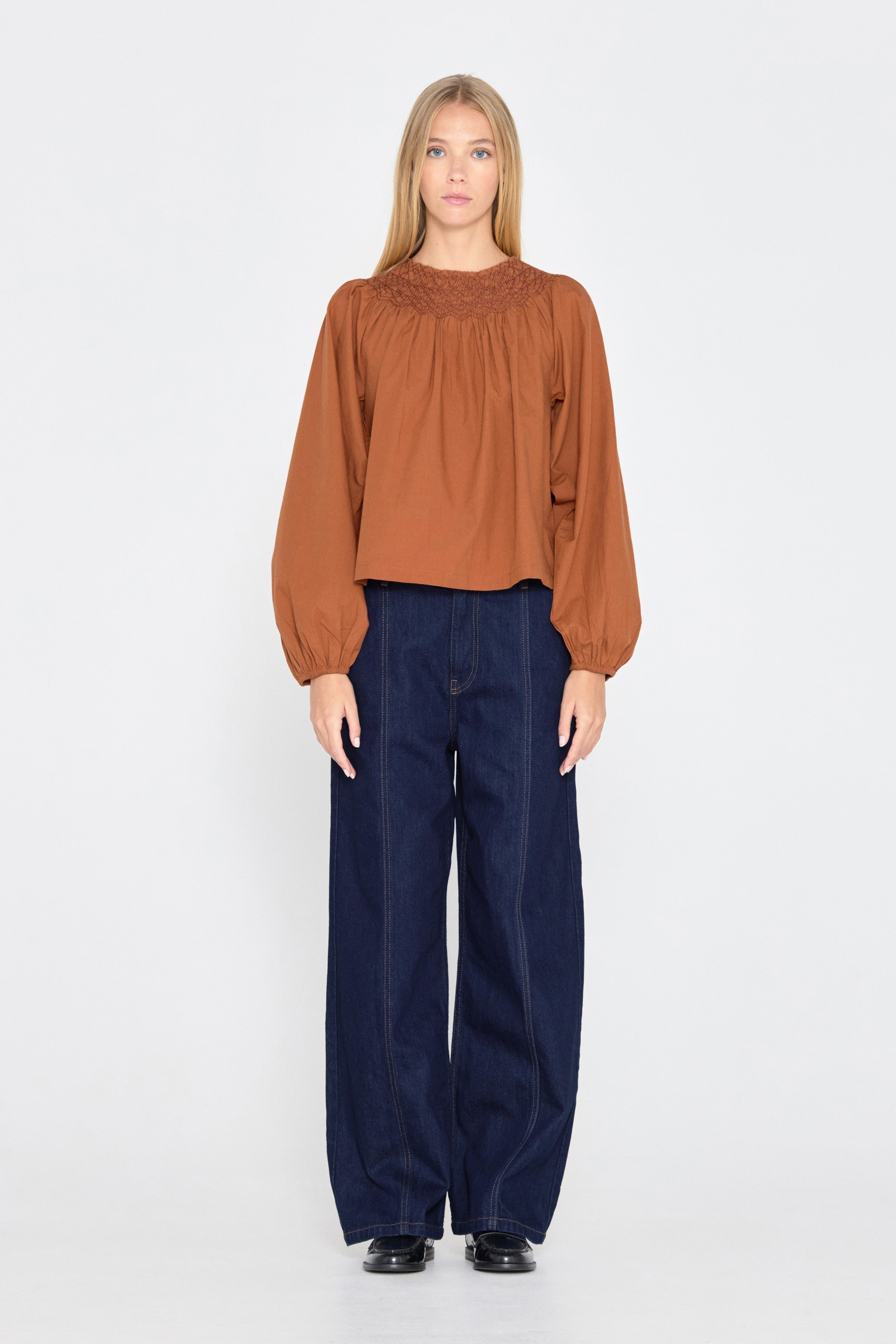 SMOCKED BLOUSE