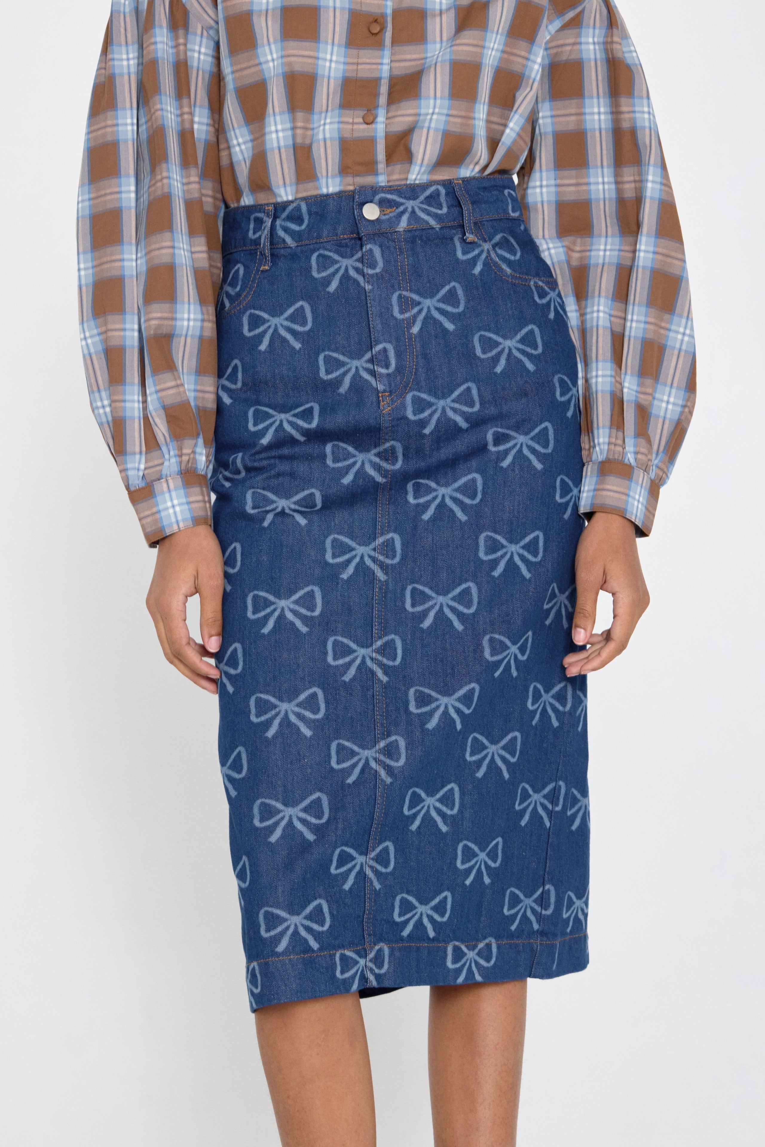 FALDA DENIM LAZOS AGNES