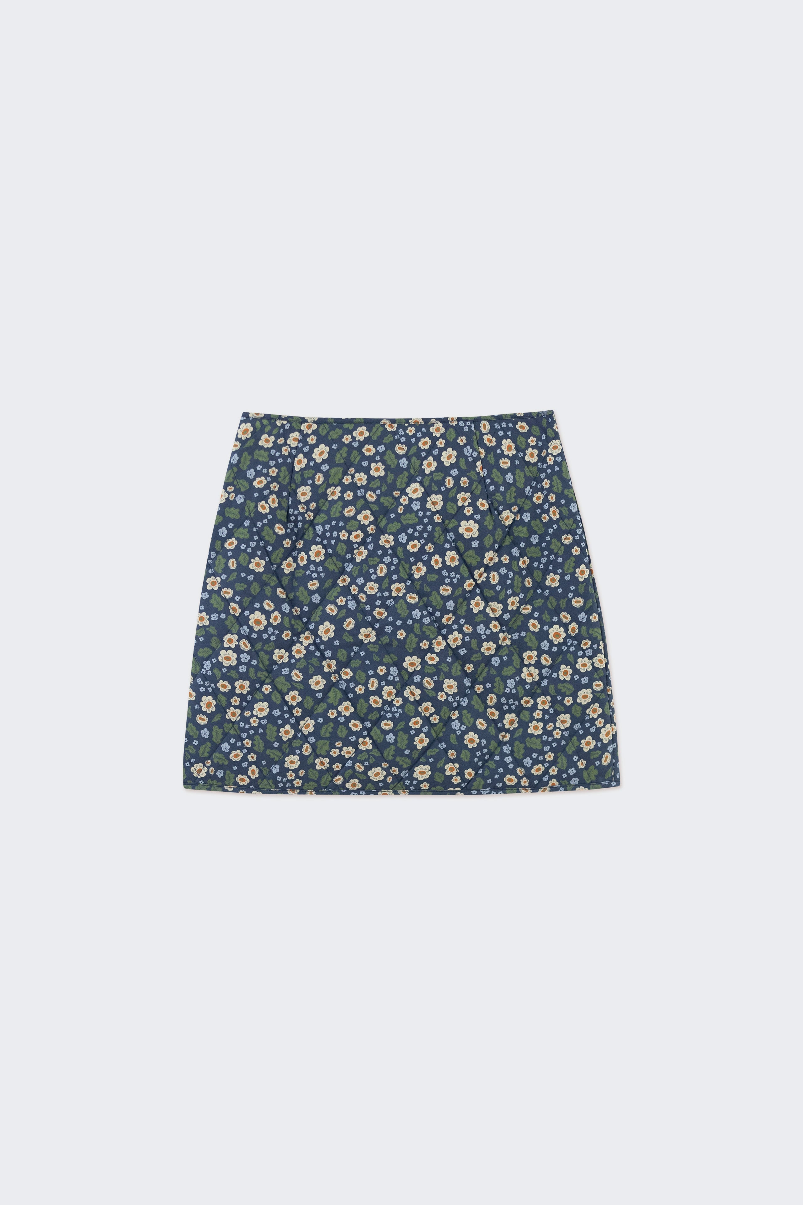 FLOWERS QUILTED SKIRT