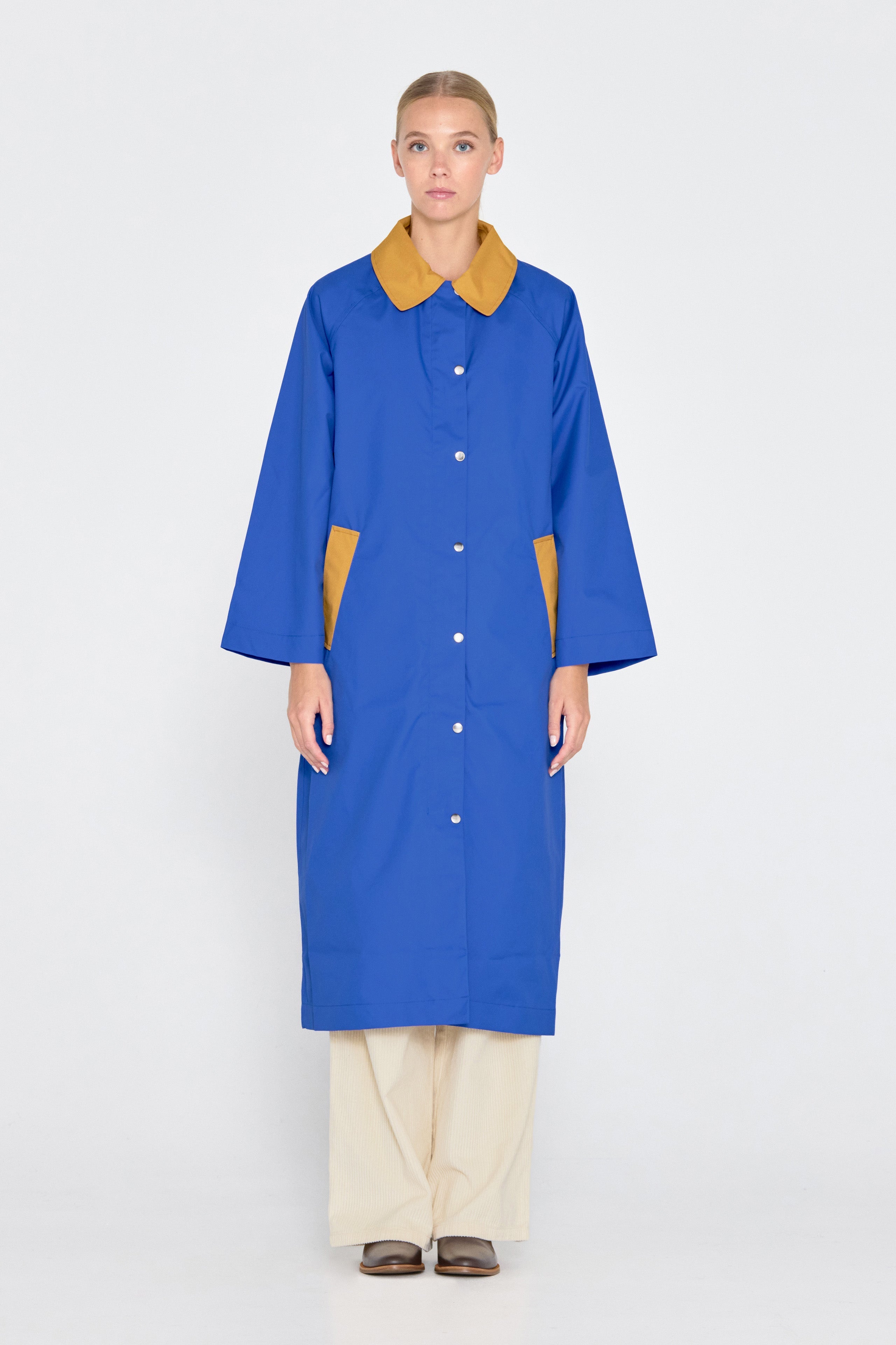 COLOR BLOCK TRENCHCOAT