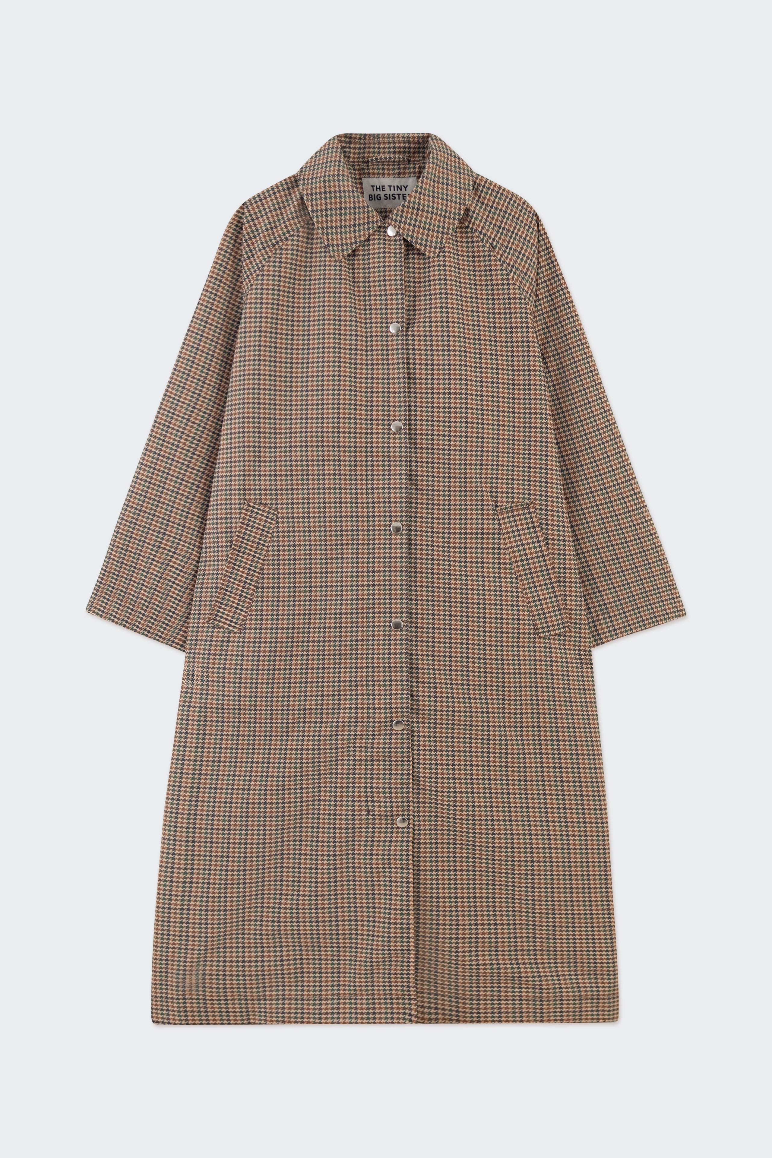 HOUNDSTOOTH TRENCH COAT
