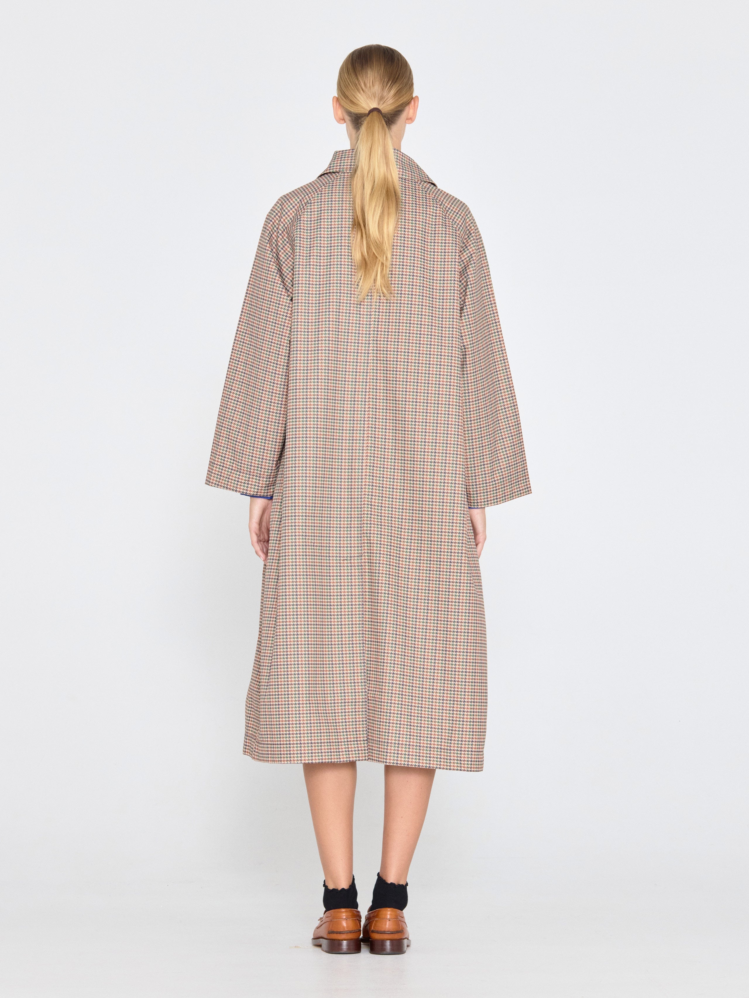 HOUNDSTOOTH TRENCH COAT