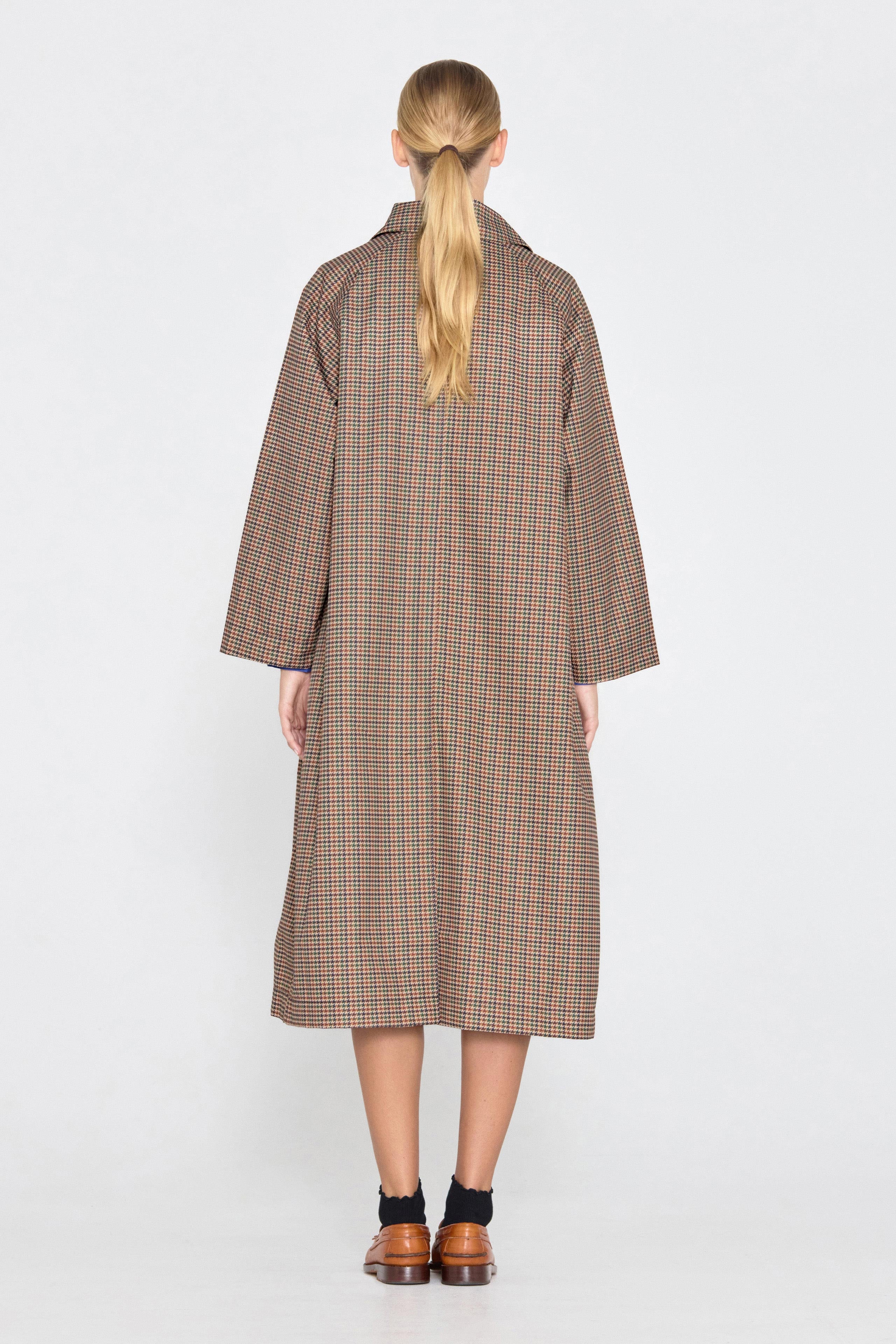 HOUNDSTOOTH TRENCH COAT