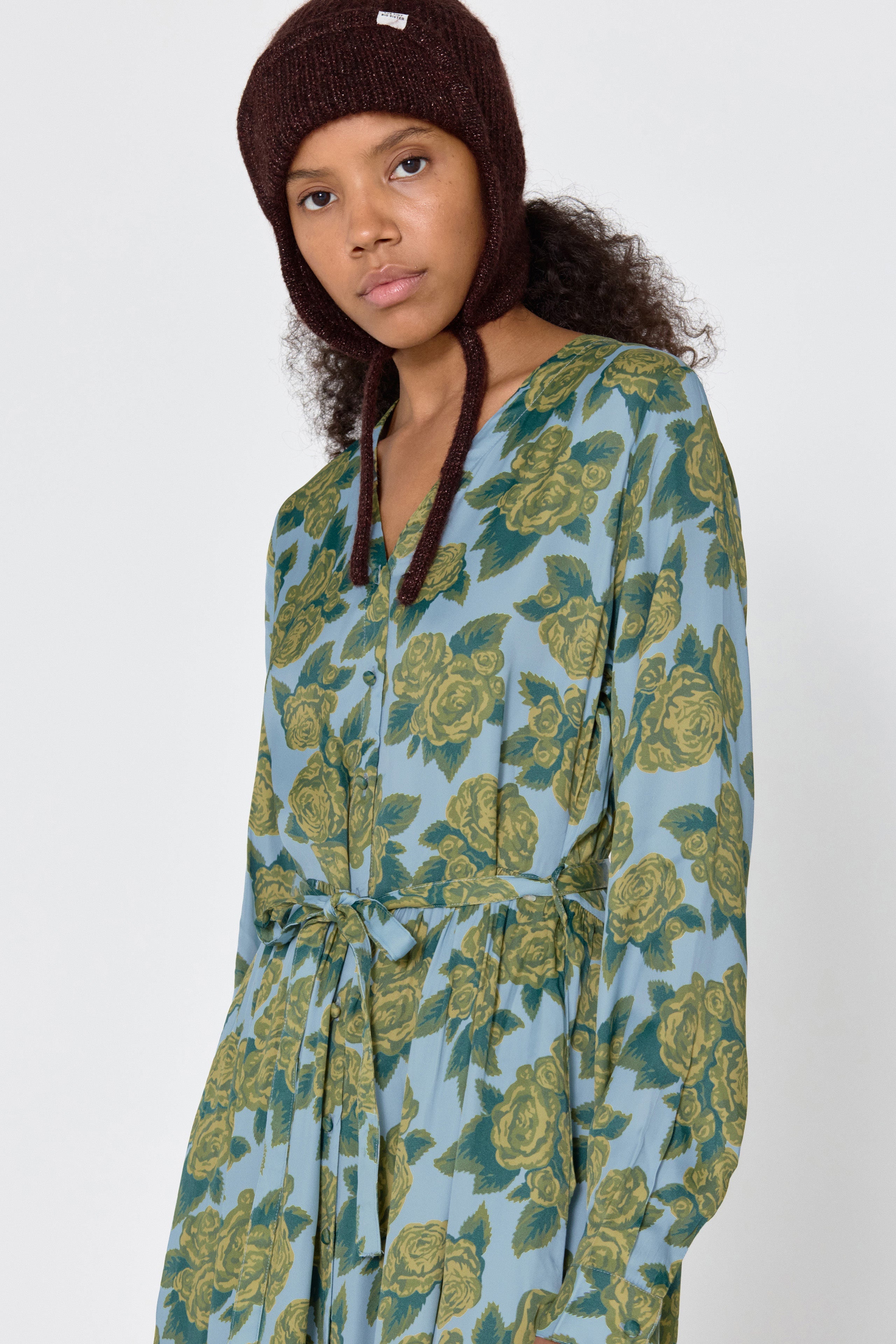 ROSES V-NECK DRESS