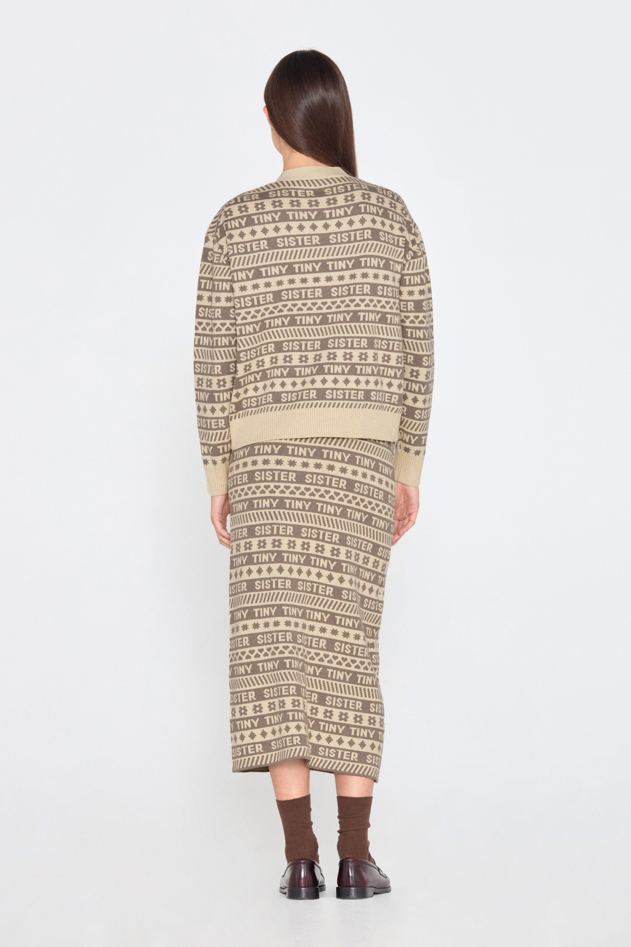 INES JACQUARD CARDIGAN