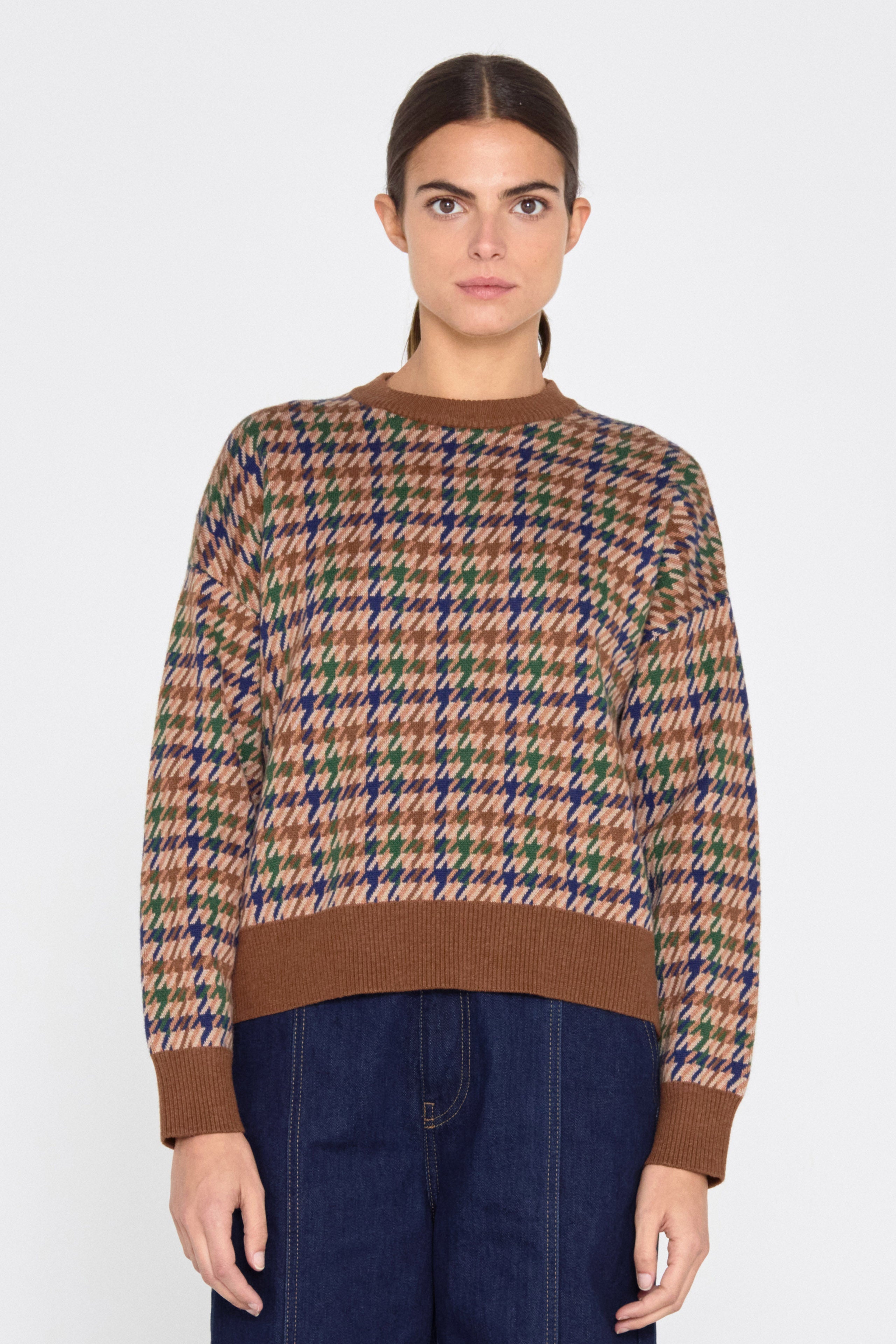 LUCA HOUNSTOOTH SWEATER