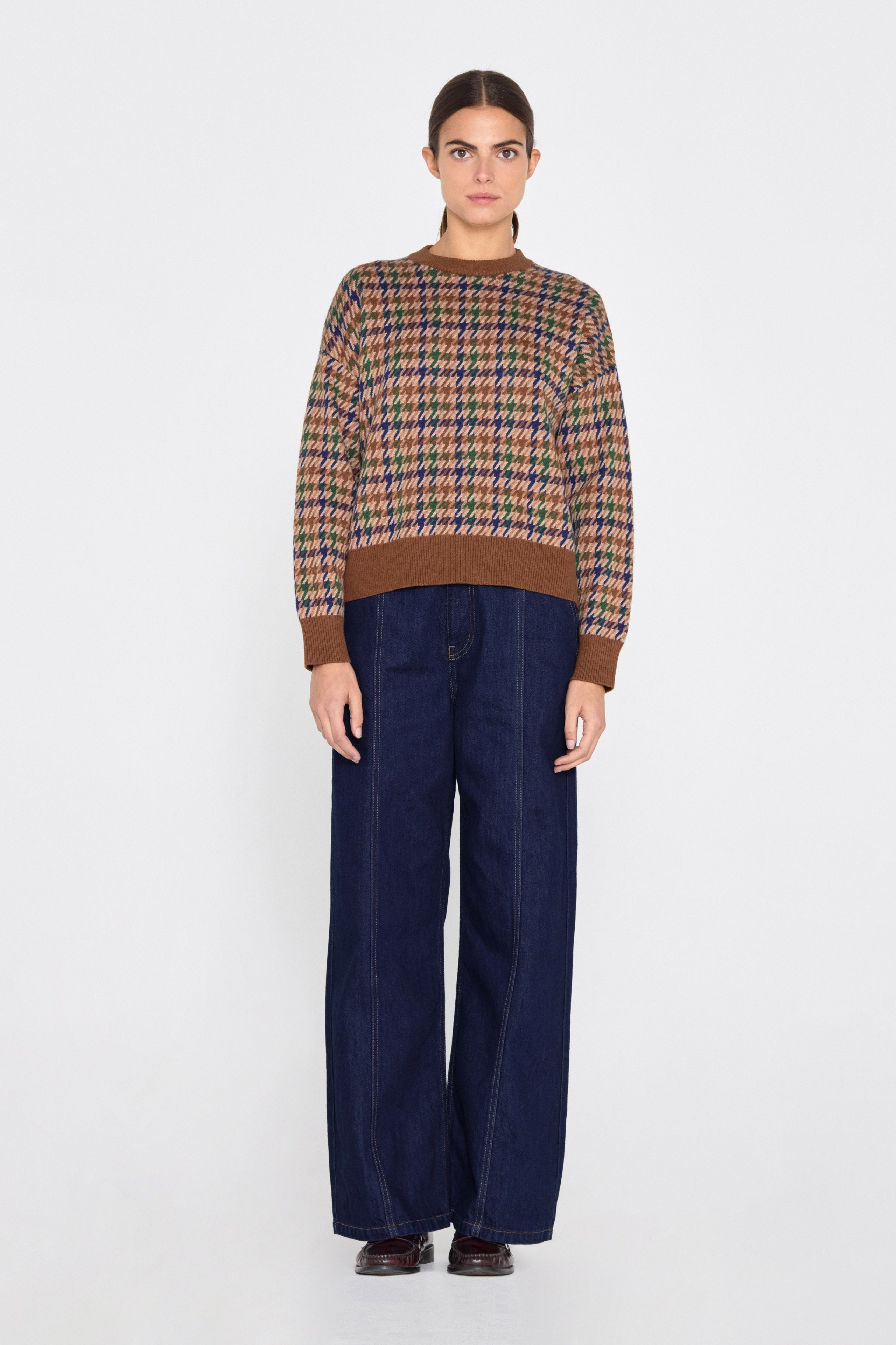 LUCA HOUNSTOOTH SWEATER