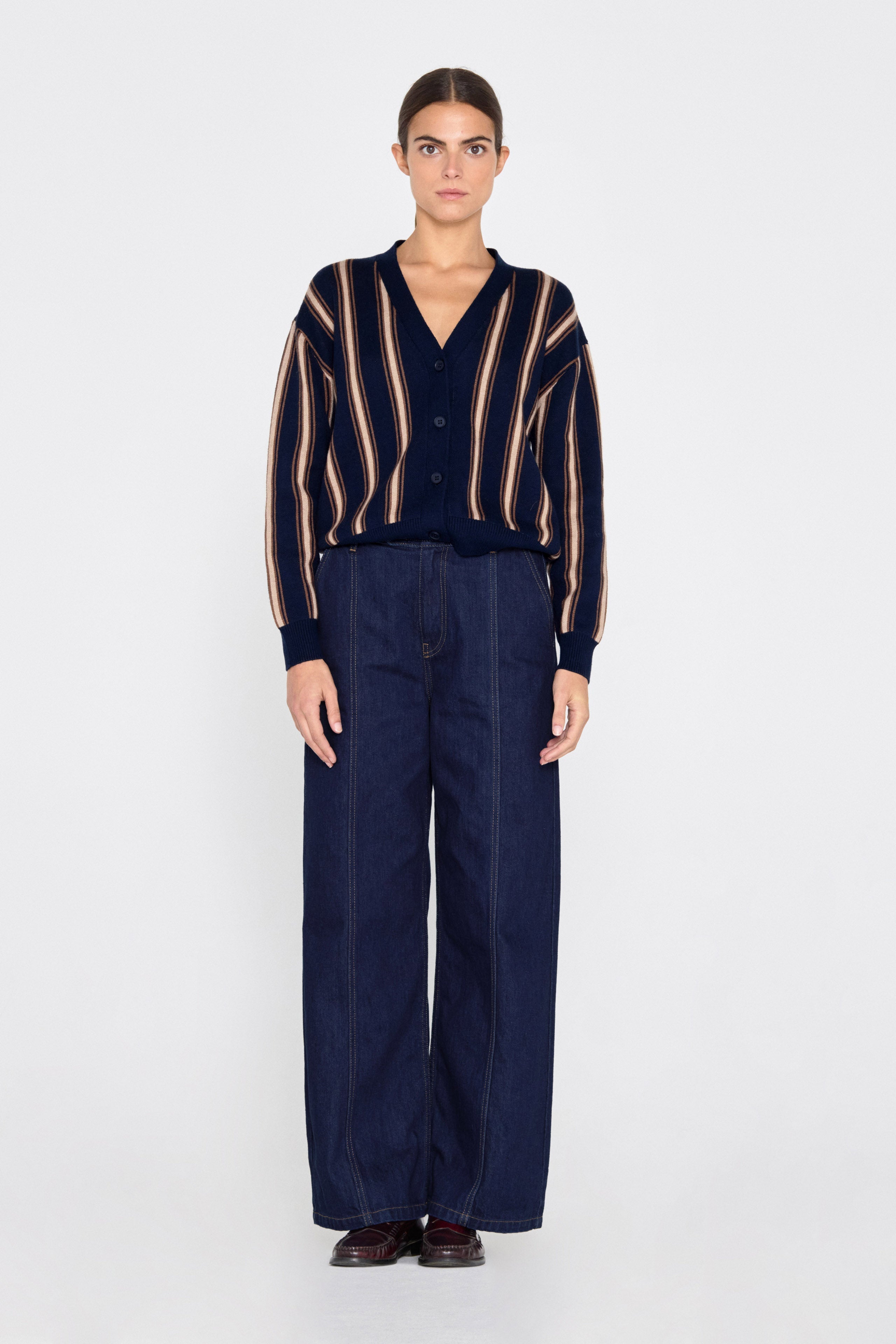 INES STRIPED CARDIGAN