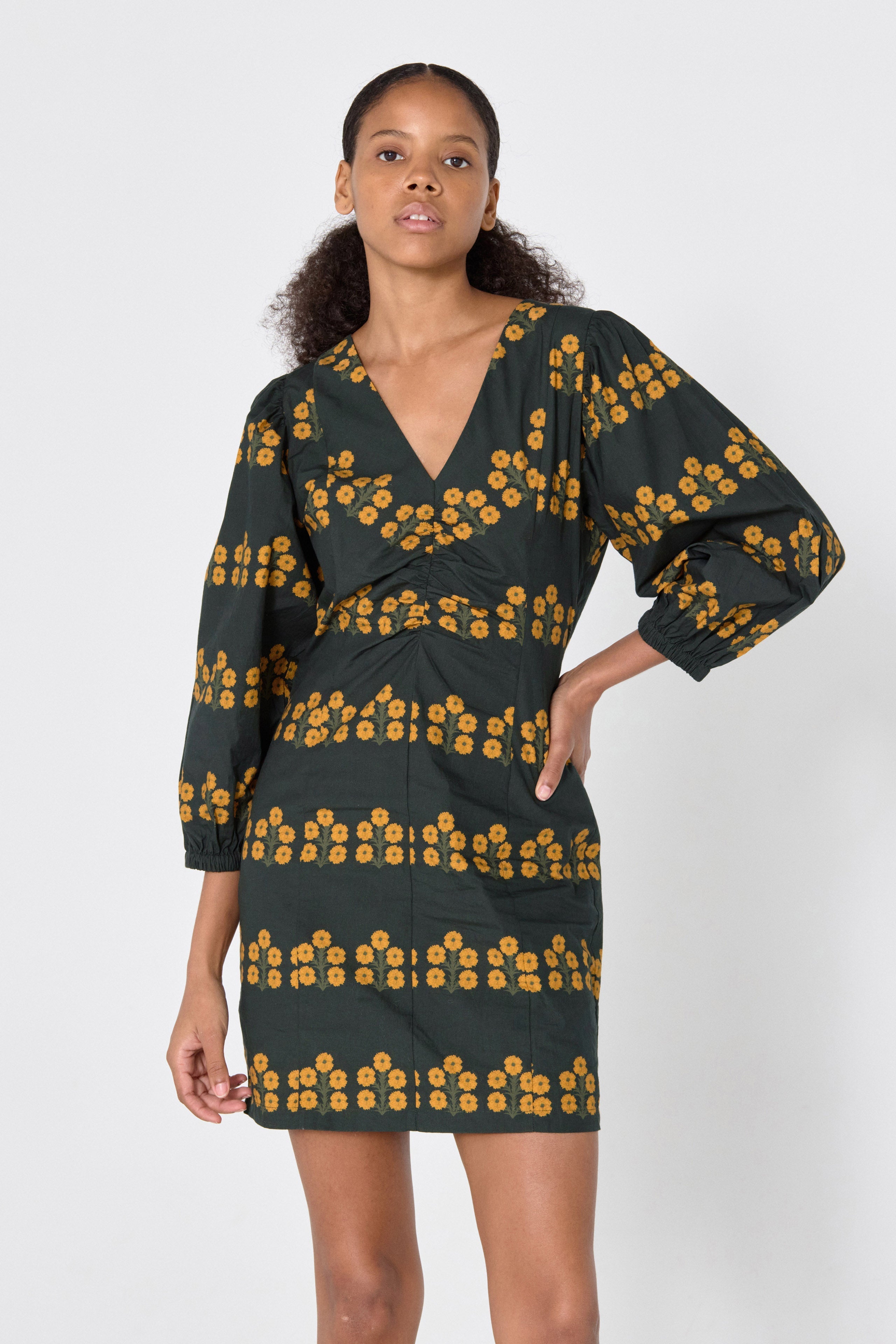ASTER PUFF SLEEVES DRESS