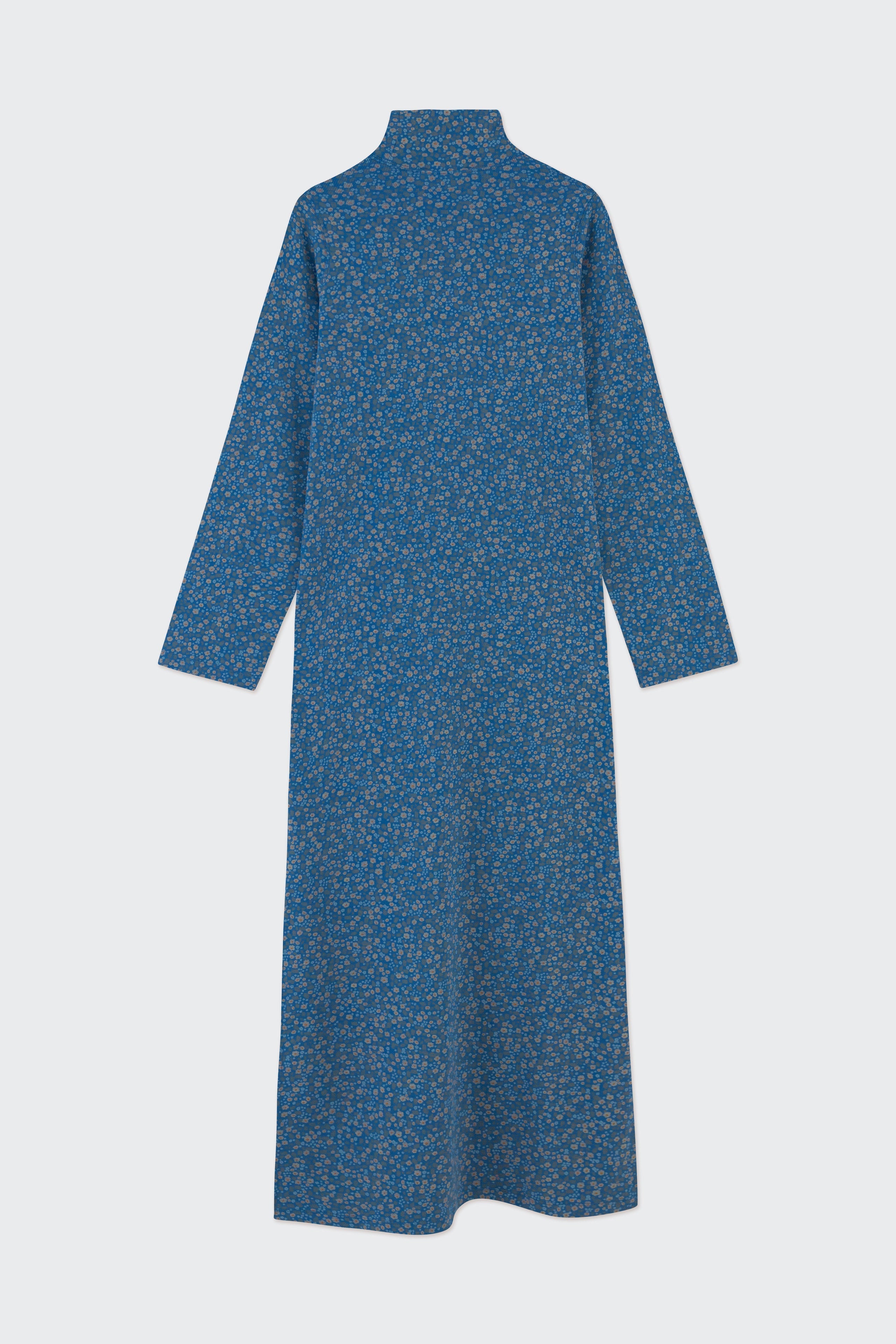 FLOWERS TURTLENECK DRESS