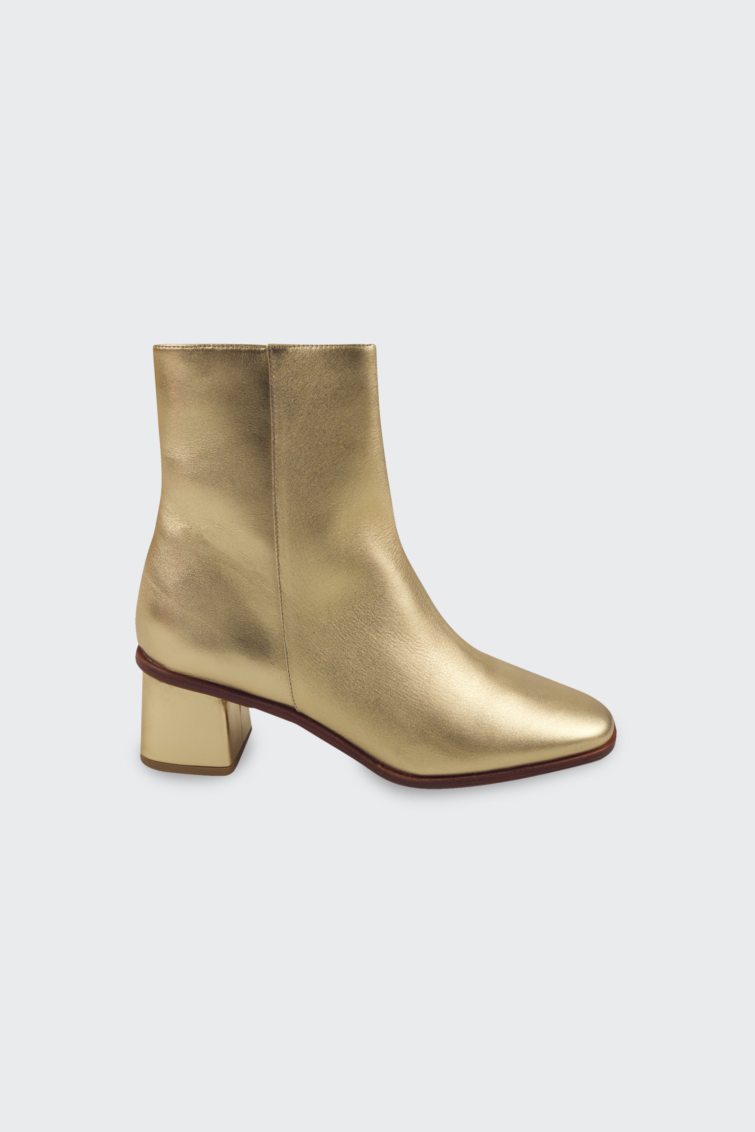 ANKLE HEEL METALLIC BOOTS