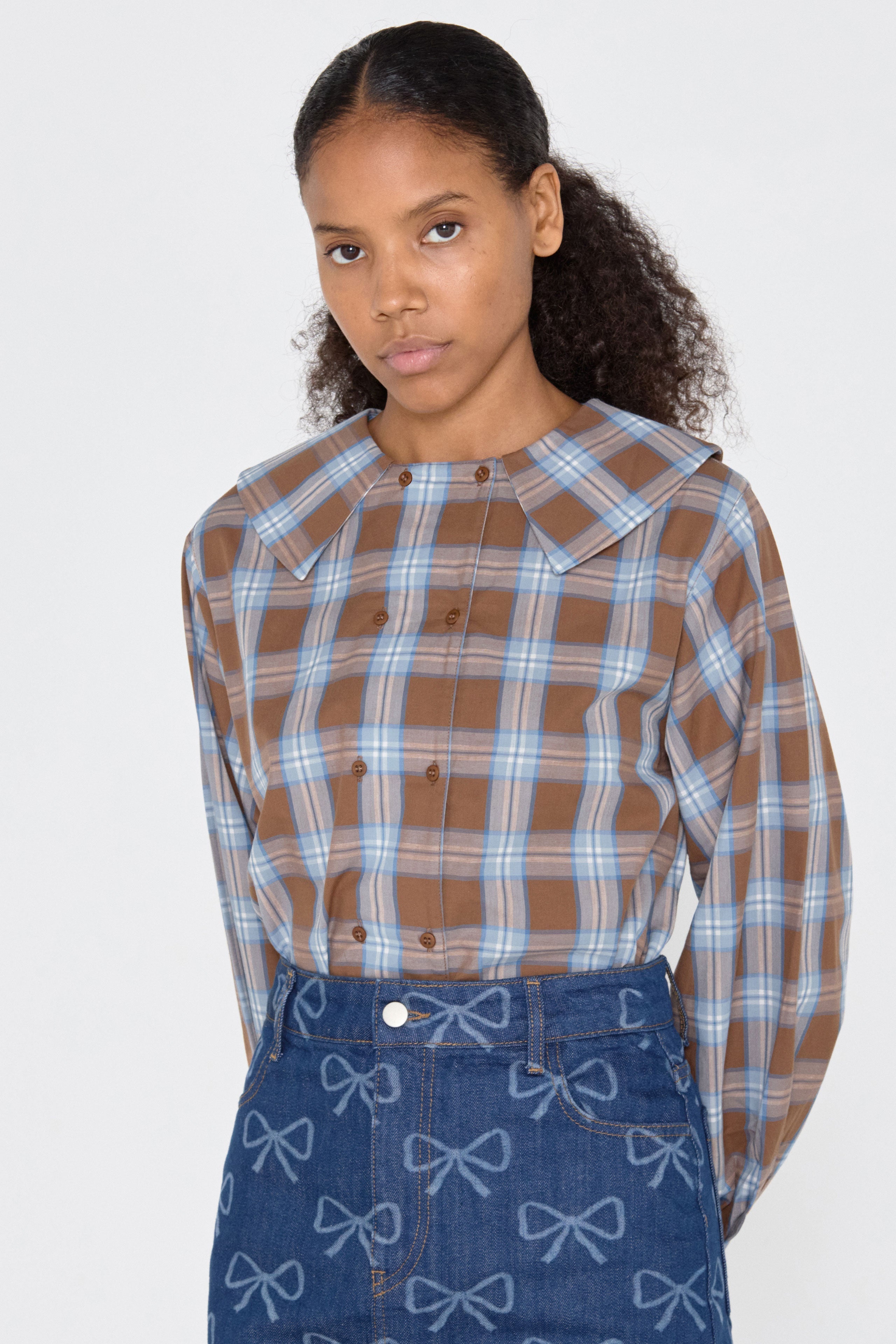 ABOTONADO CHECK BLUSA