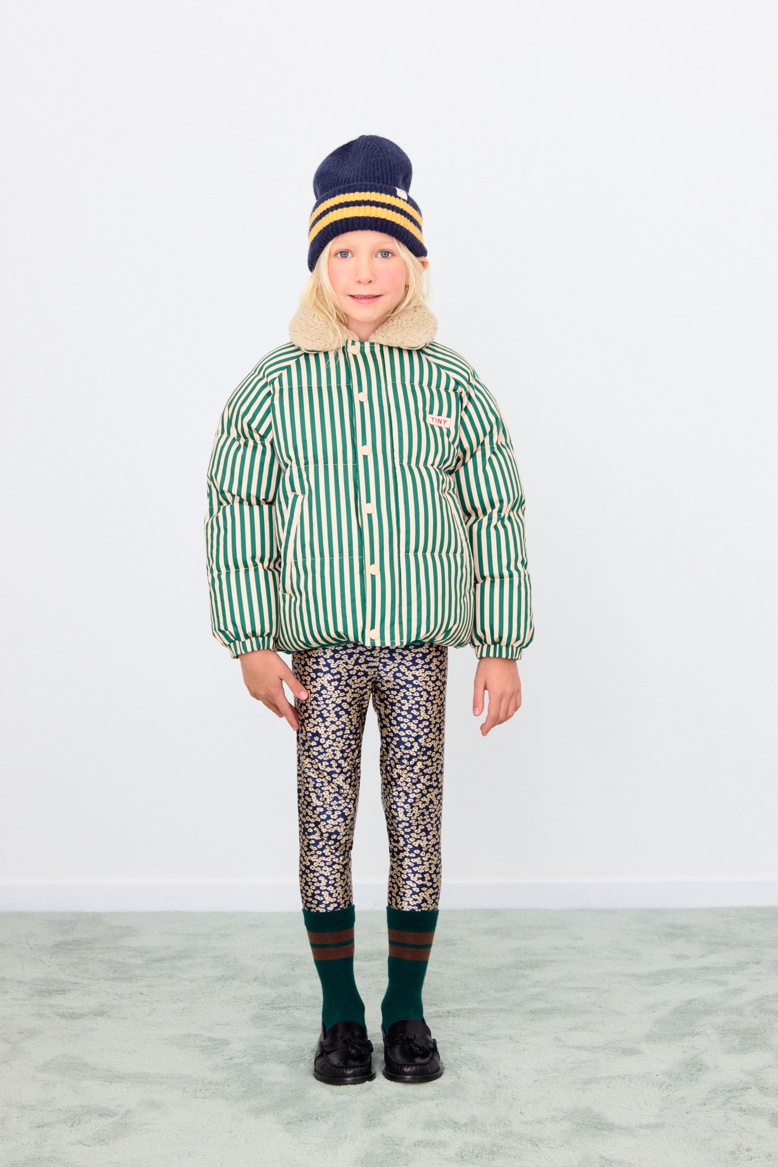 STEPPJACKE GREEN STRIPES