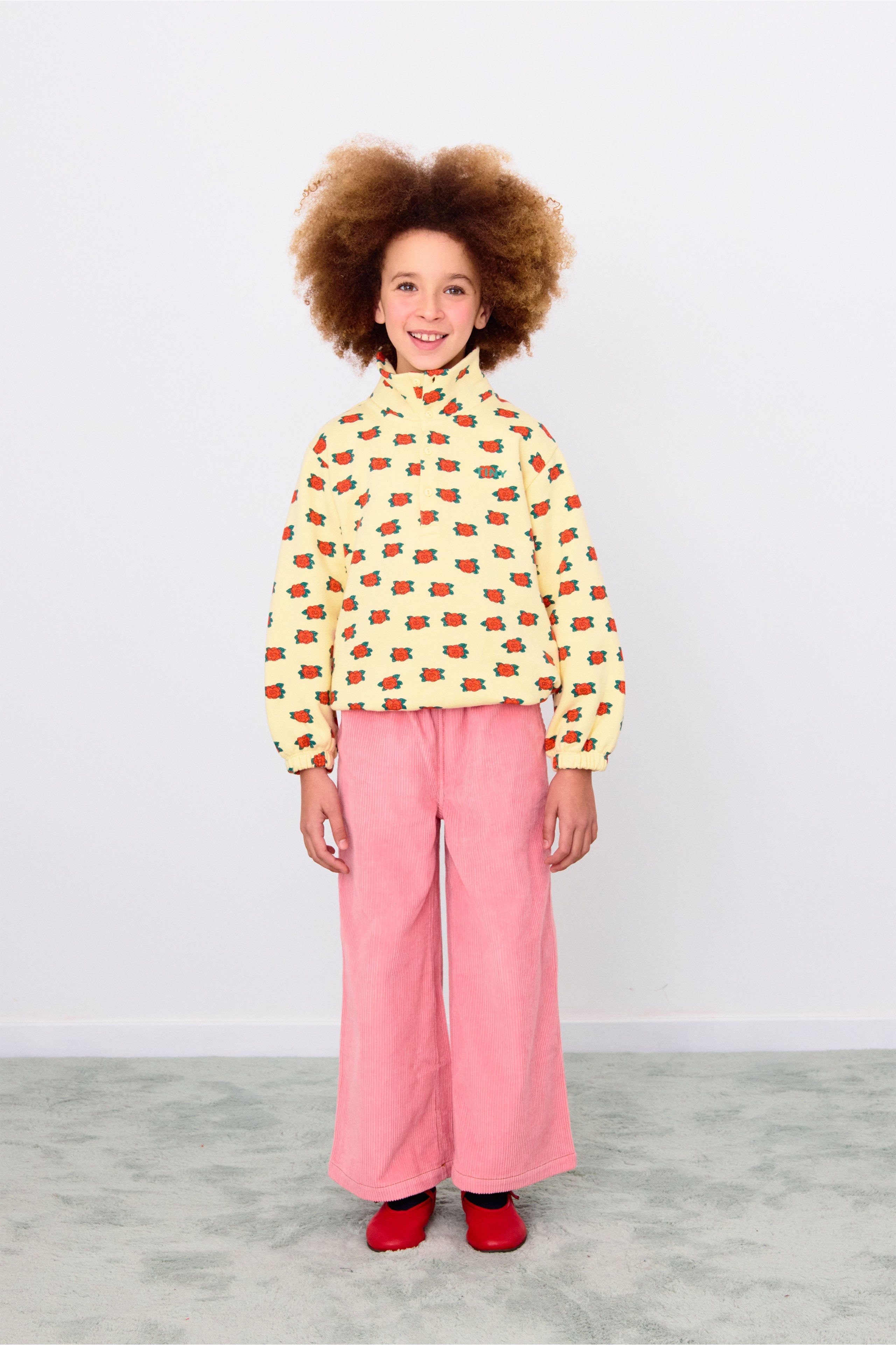SWEATSHIRT PATTERN MOCKNECK CAMELIAS