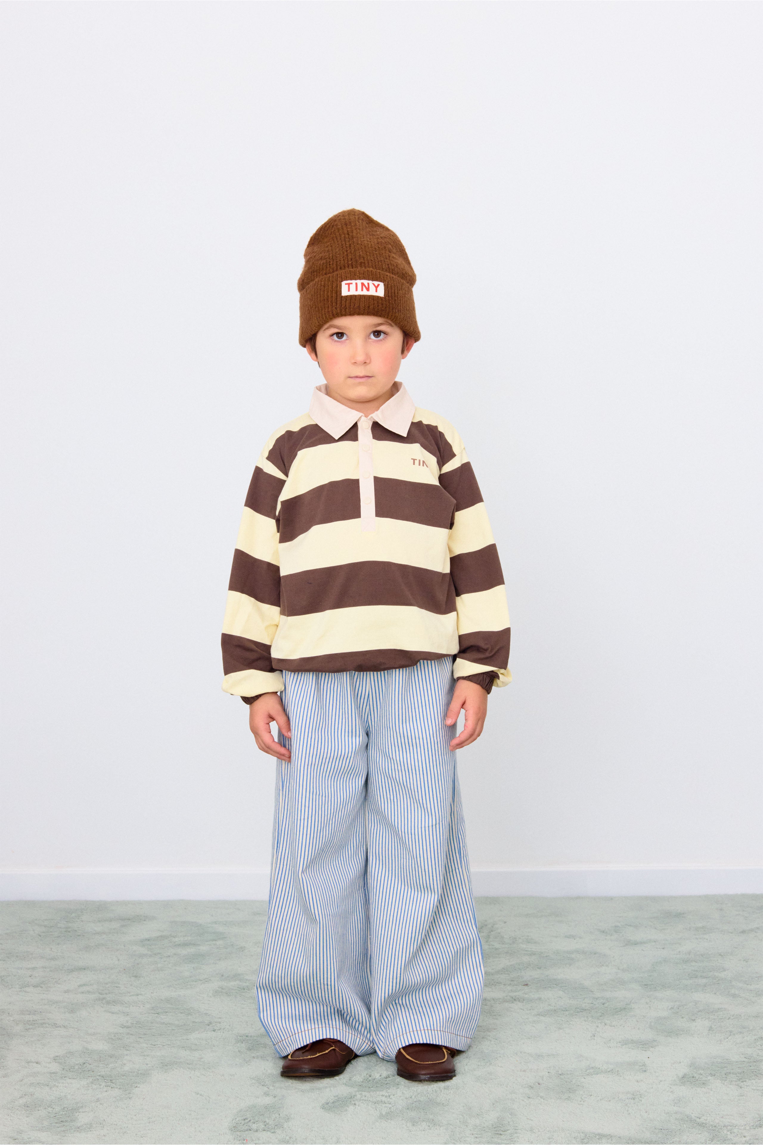 T-SHIRT MIT POLOKRAGEN STRIPES