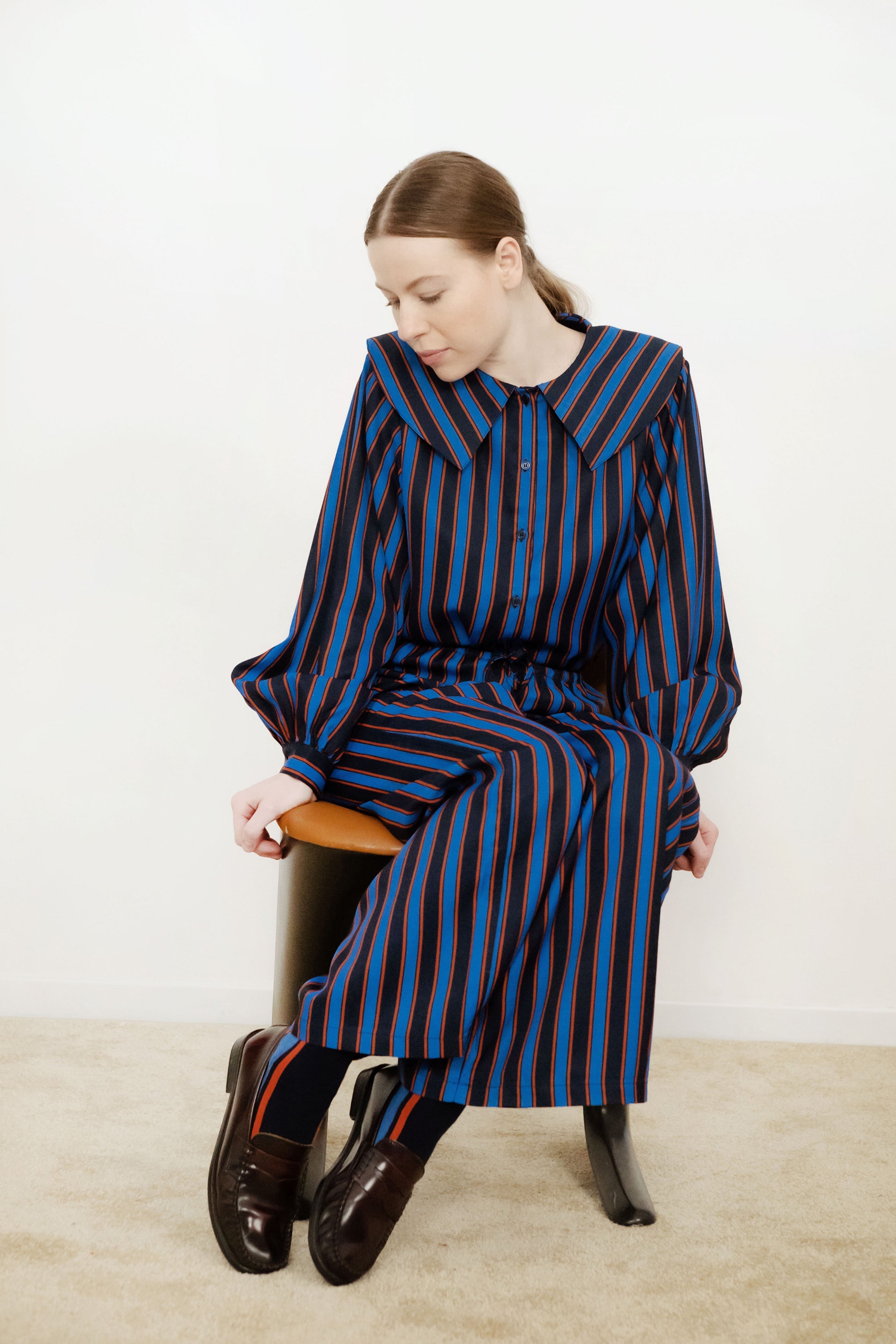 BLUSE GESTREIFT