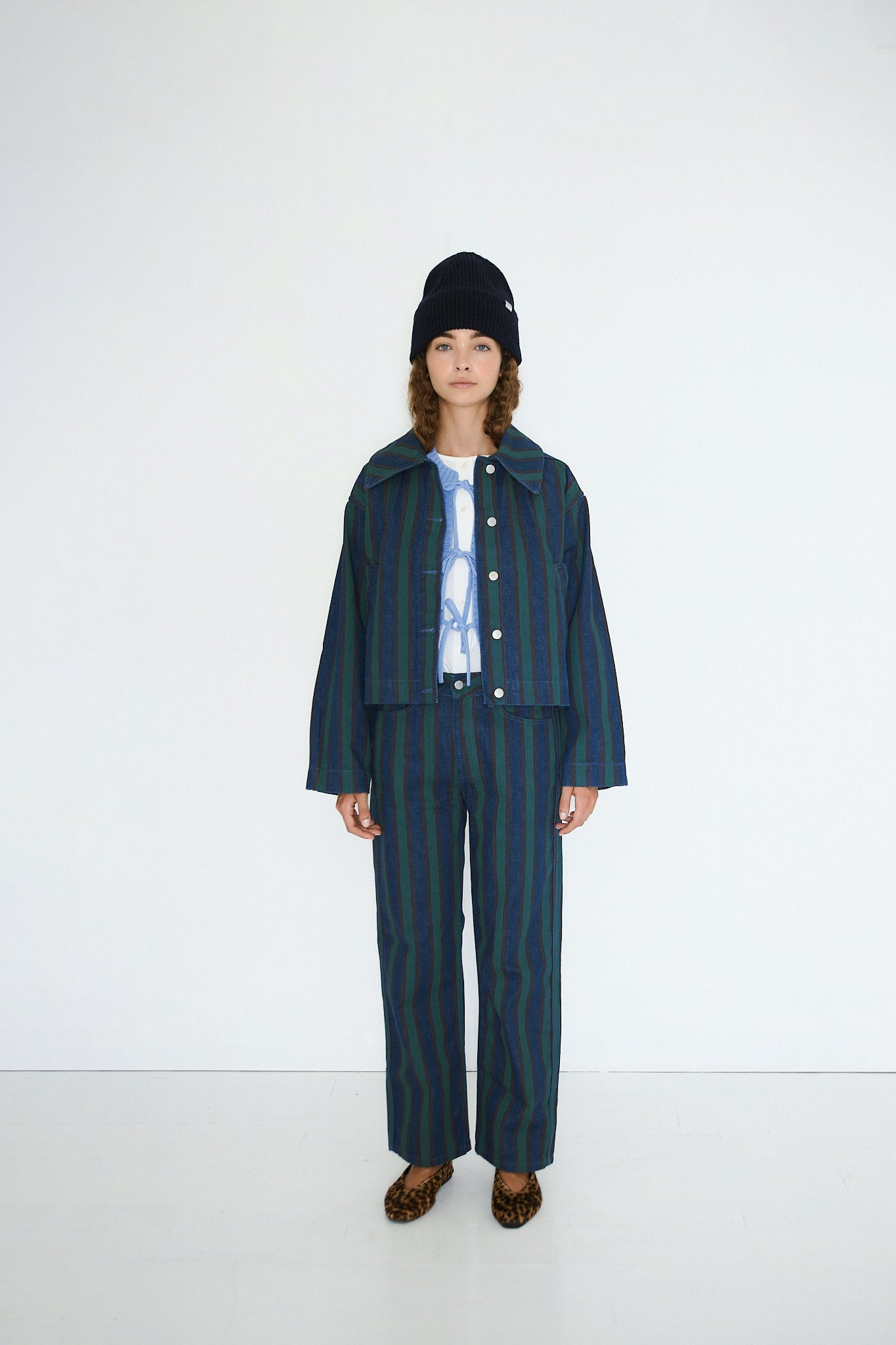 GESTREIFTE BOXY-JACKE