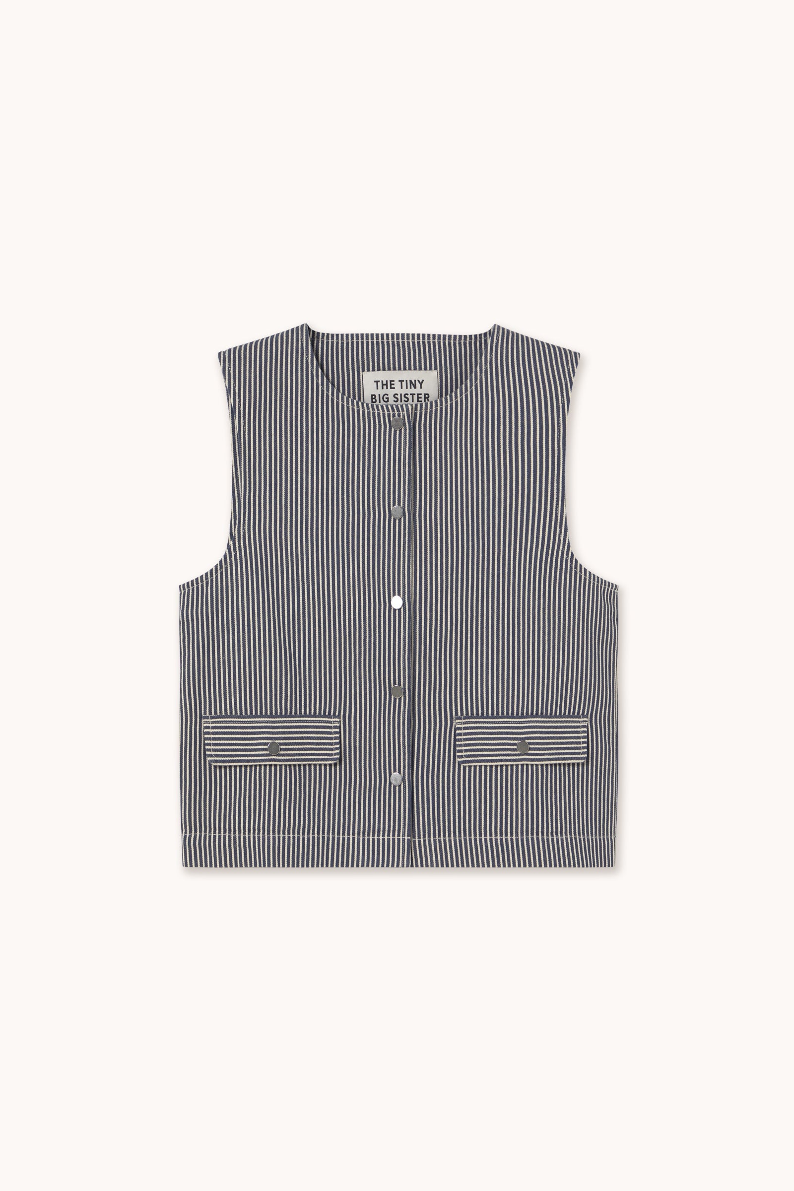 GESTREIFTE TWILL-WESTE