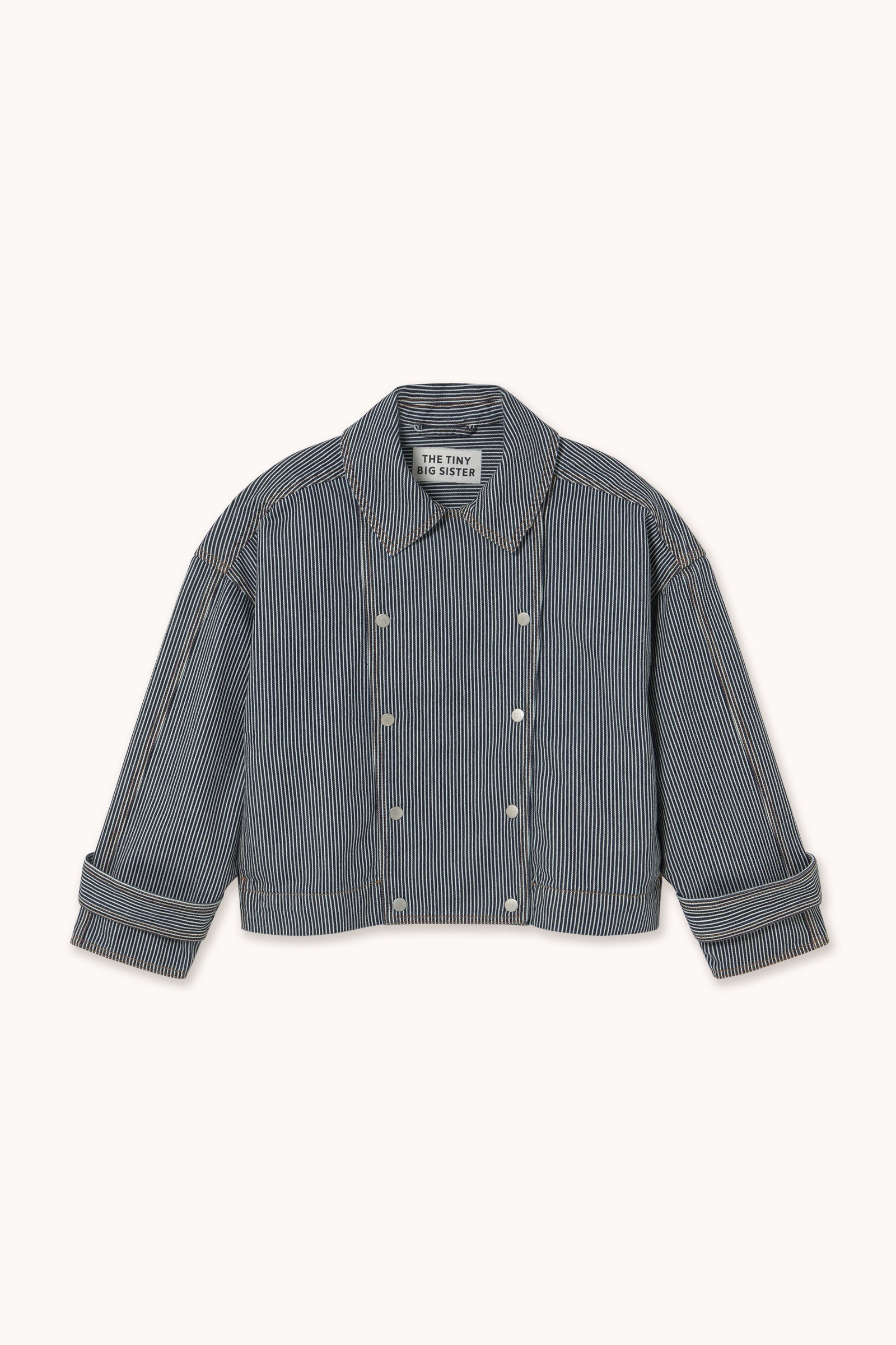 JEANSJACKE GESTREIFT