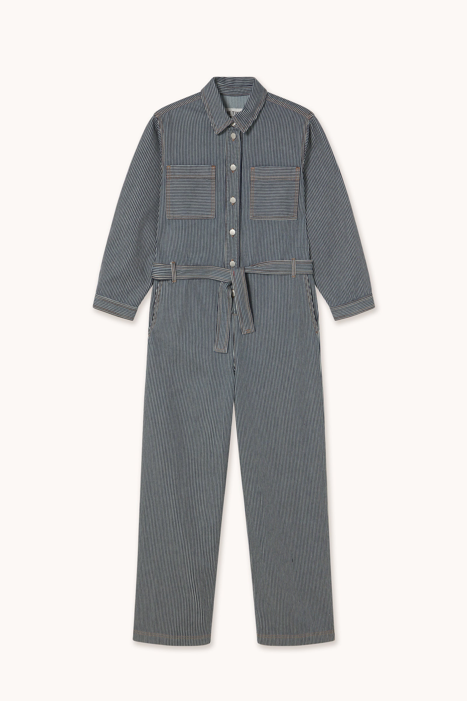 JUMPSUIT GESTREIFT DENIM