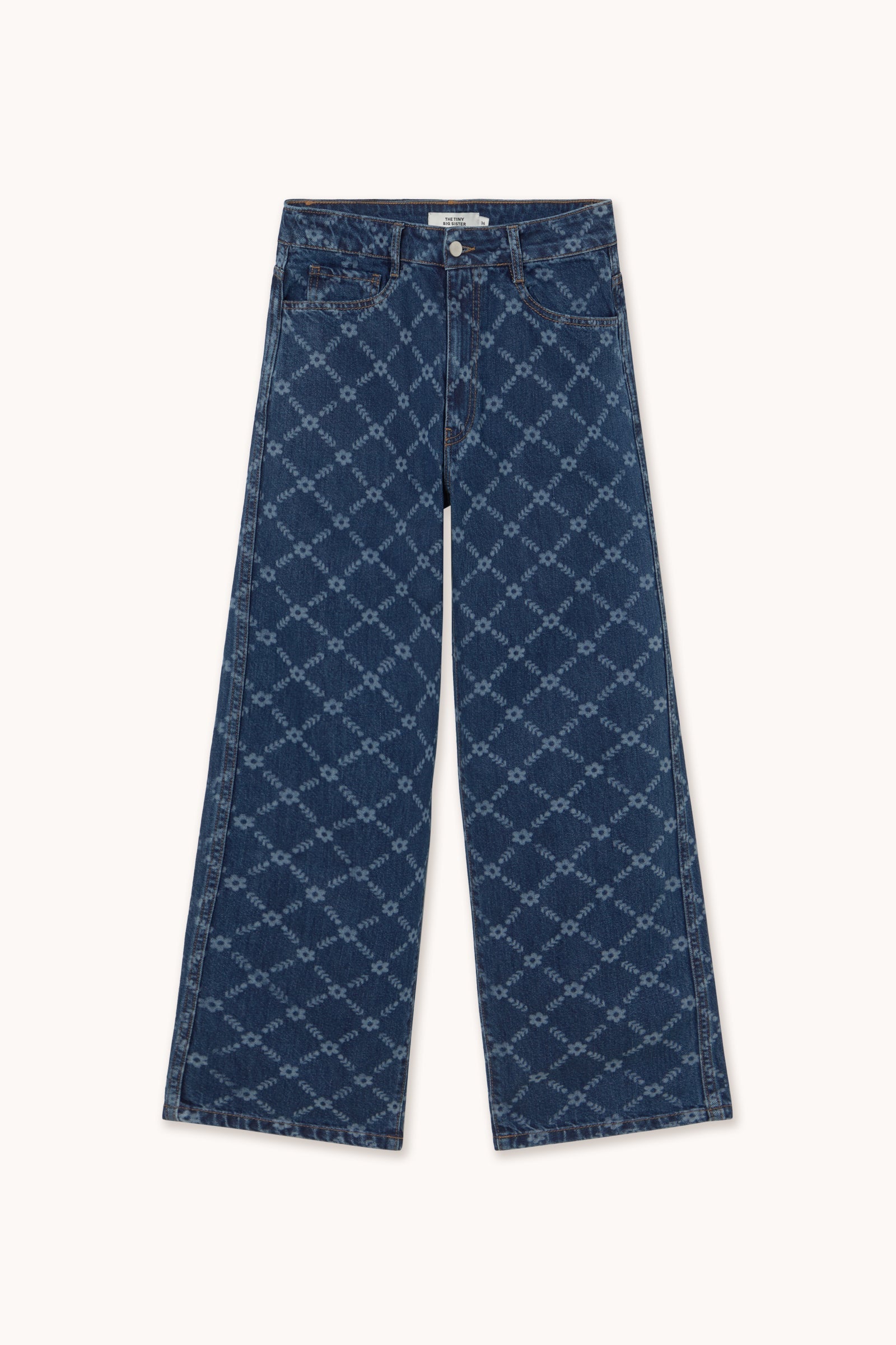 DENIM MARU GRID FLOWERS