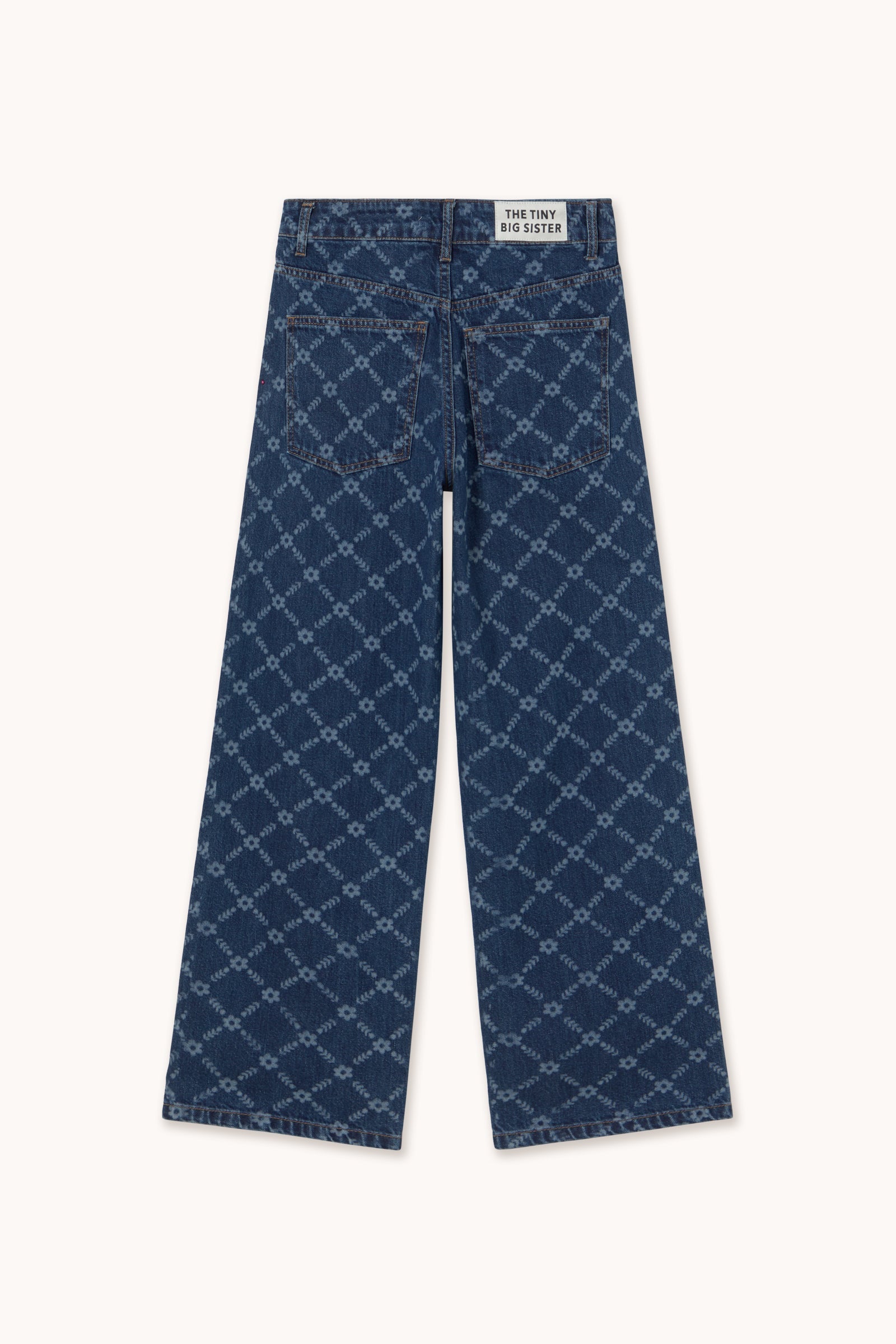 DENIM MARU GRID FLOWERS