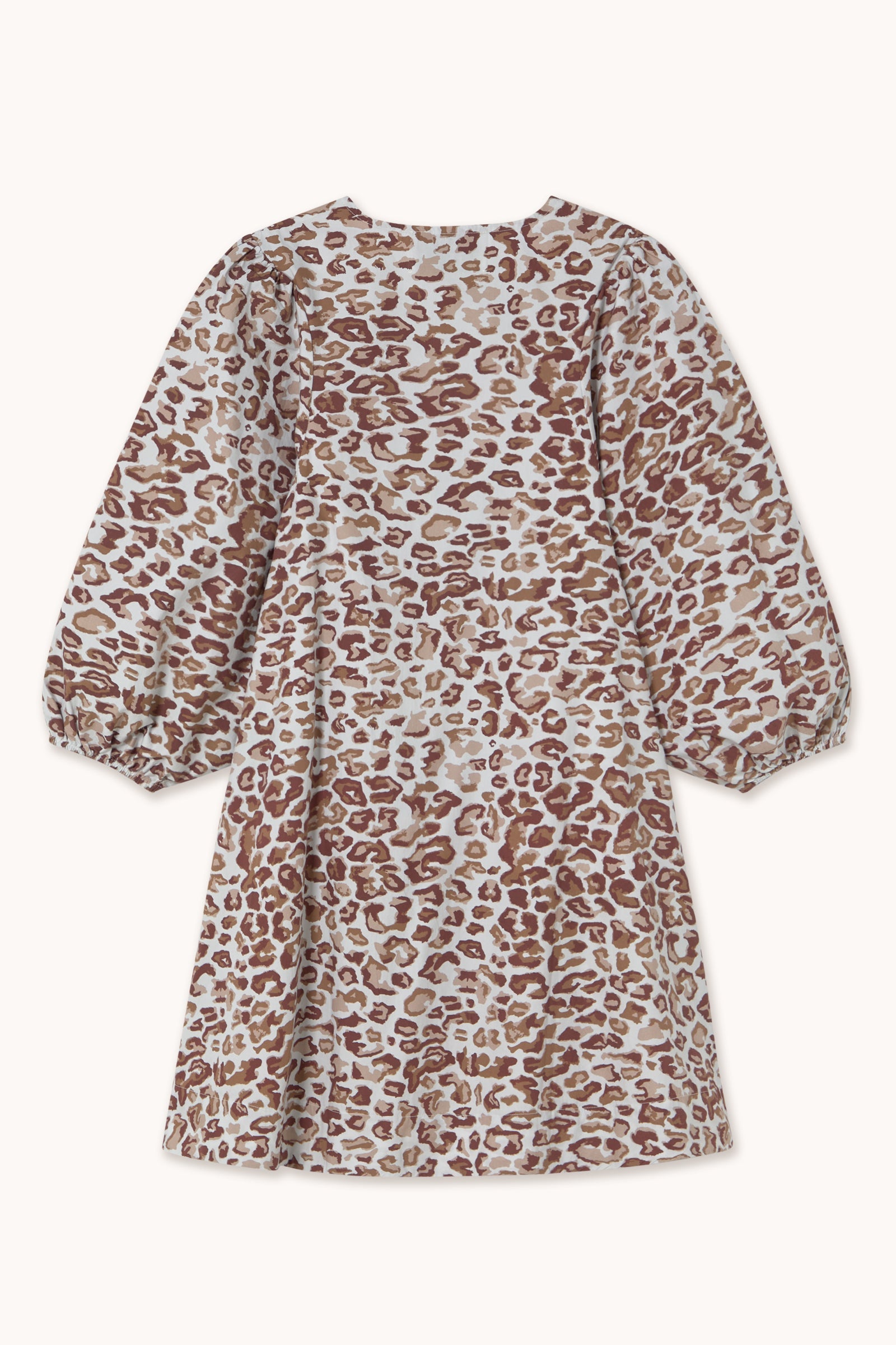 KLEID MIT PUFFÄRMELN ANIMAL PRINT