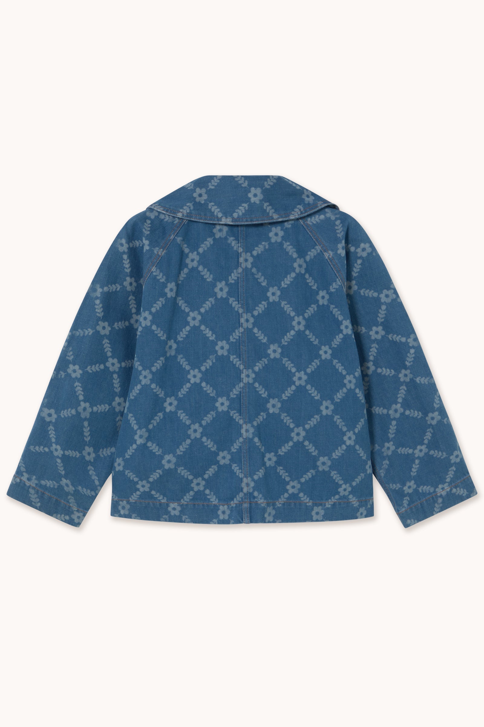 JEANSJACKE GRID FLOWERS