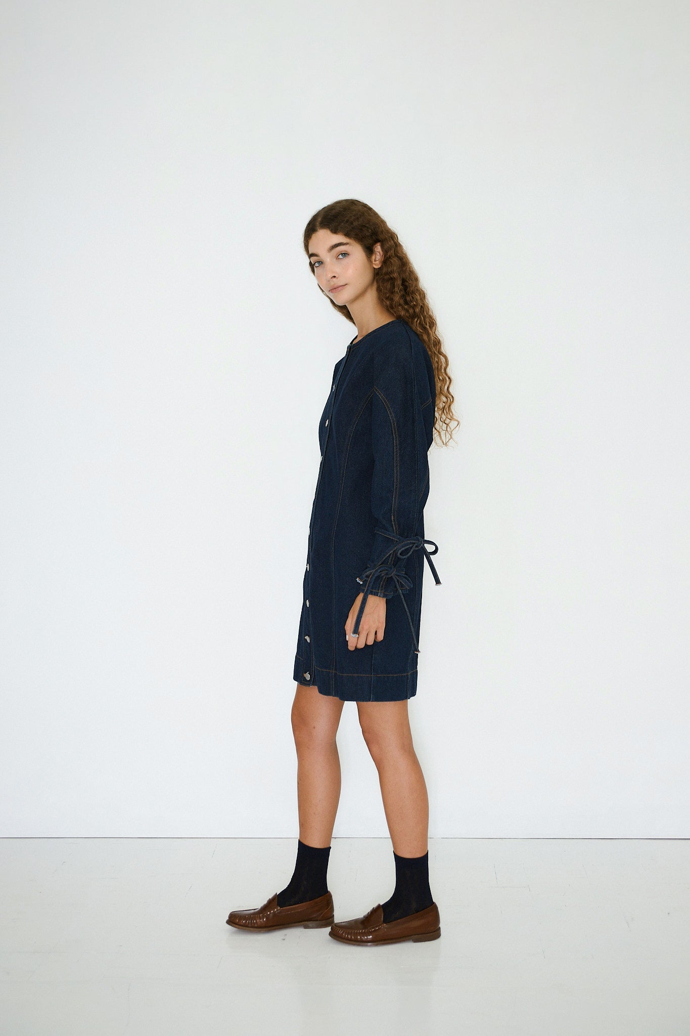 MINI JEANSKLEID LACE