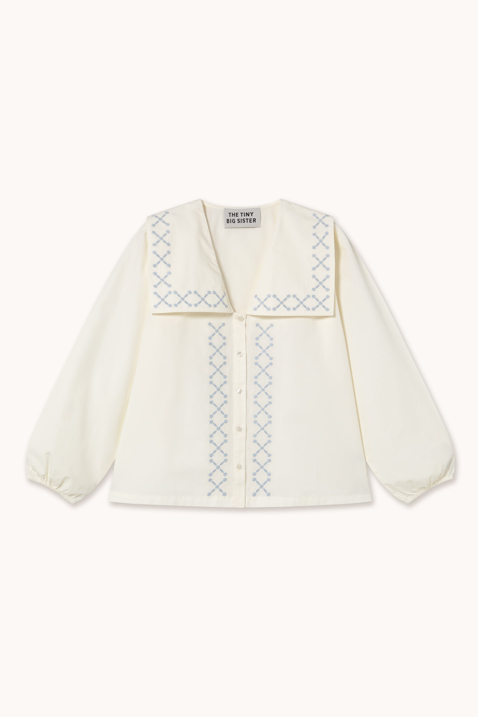 BLUSE CROSS BESTICKT FLOWER