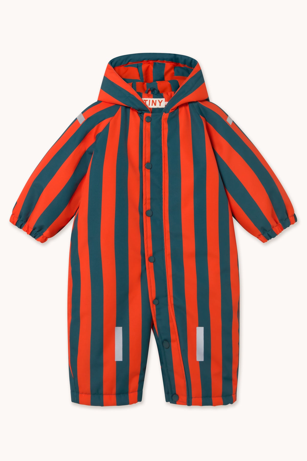 RED STRIPES SNOW ONE-PIECE